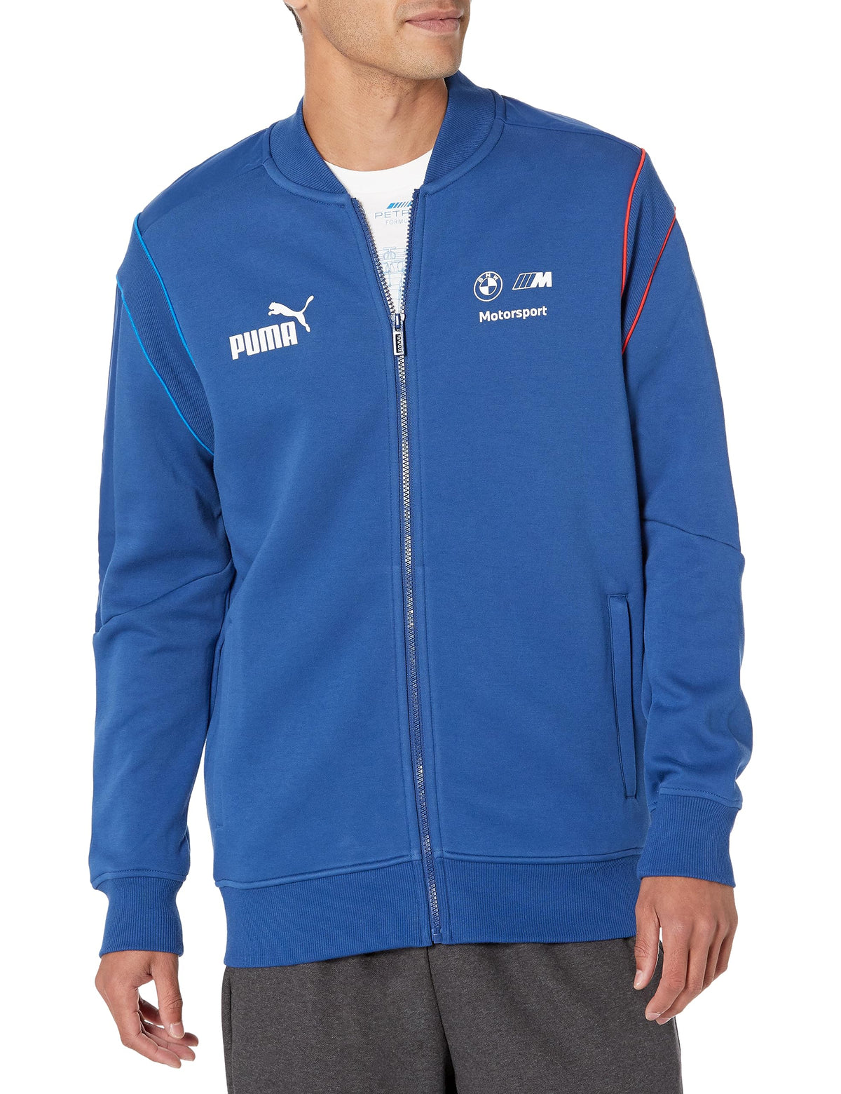 PUMA Men's Standard BMW M Motorsport T7 Full-Zip Jacket, Pro Blue-m Color-ah23, Large