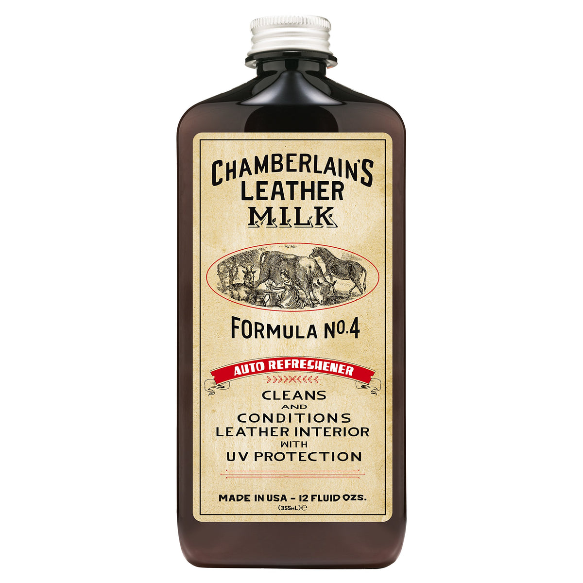 Leather Milk Auto Leather Conditioner And Cleaner With Uv Protection - Auto Refreshener No. 4 - All Natural, Non-Toxic Auto Leat
