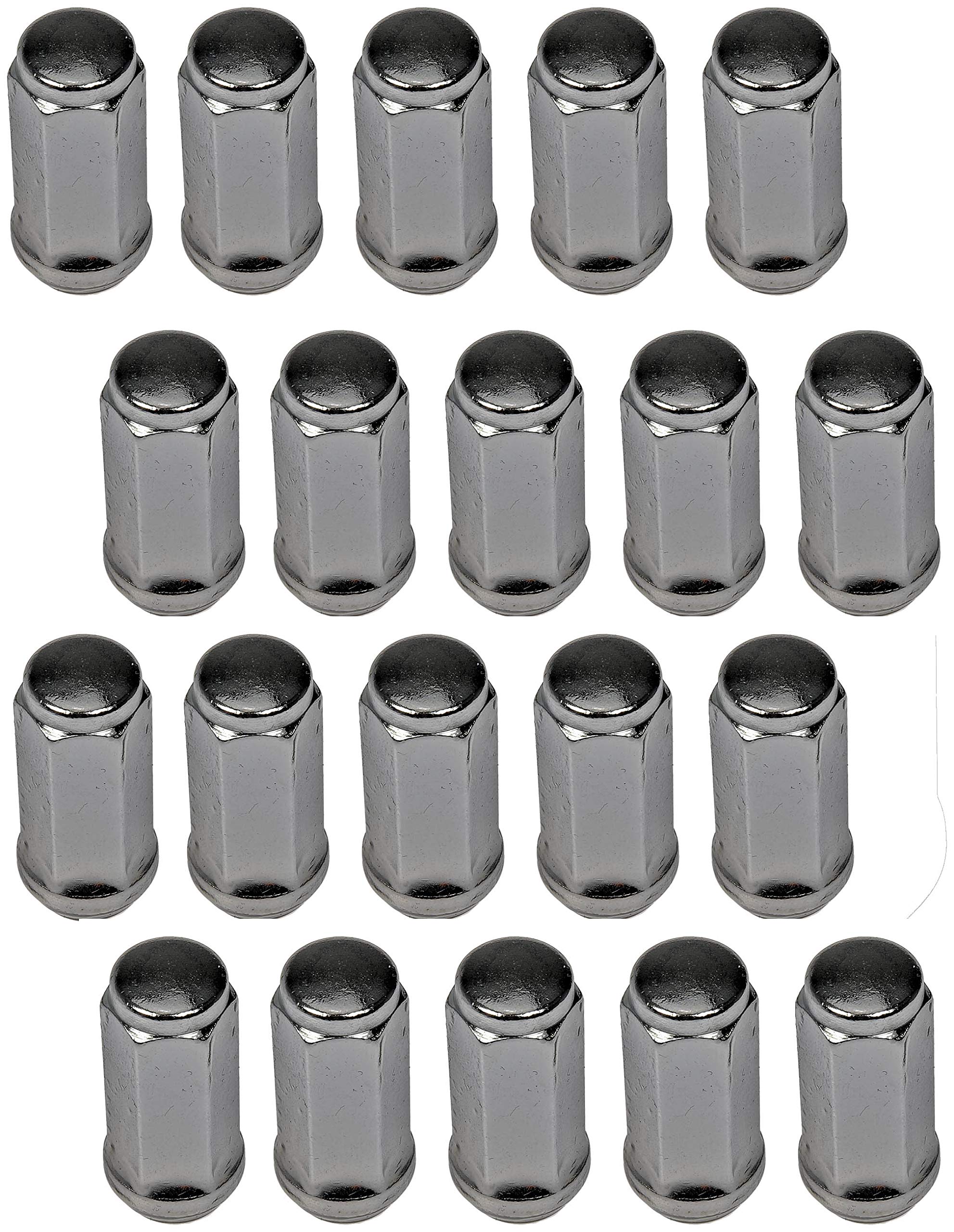 Dorman 711-1405 Wheel Nut Chrome Acorn M14-2.0 Compatible with Select Ford/Lincoln Models, 24 Pack