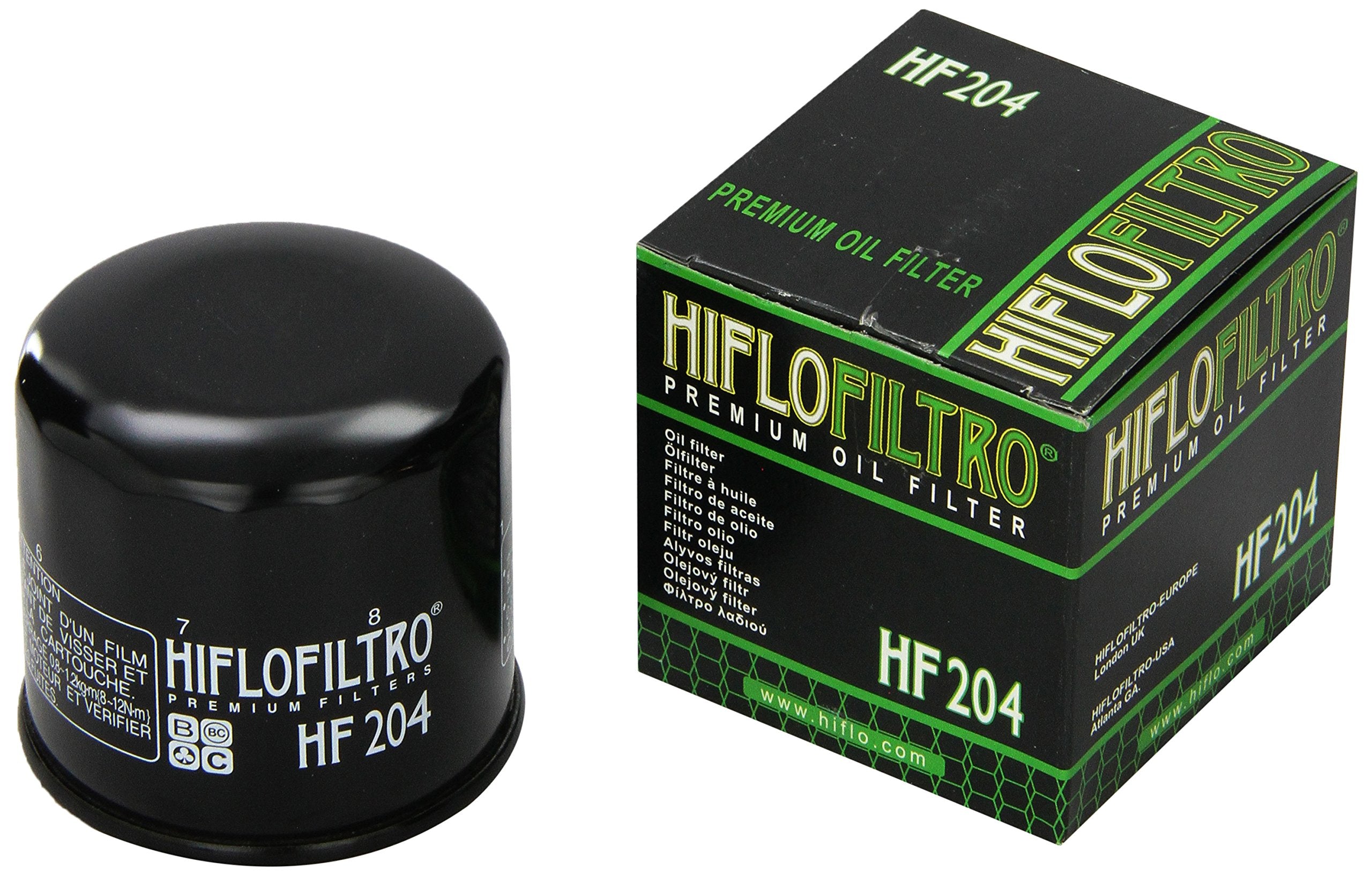 Hiflofiltro Hf204 Black Standard Premium Oil Filter, Single