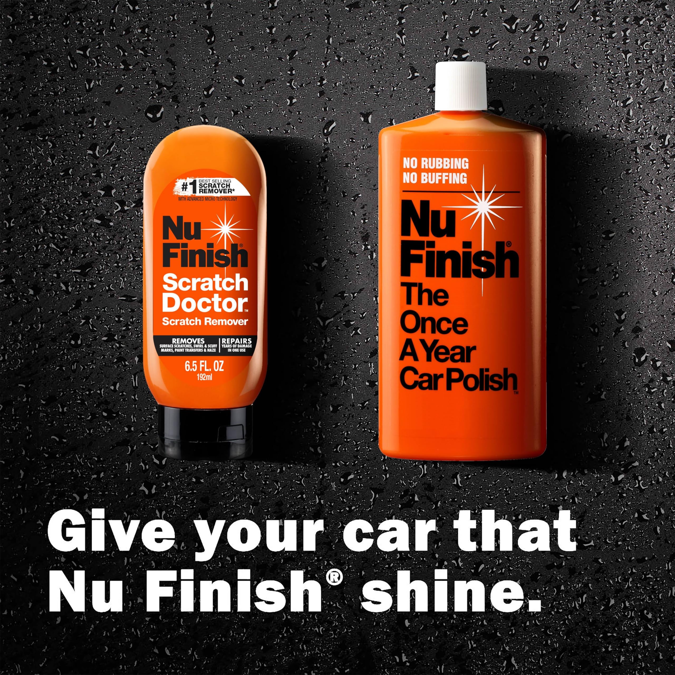 Nu Finish Exterior Car Care Kit With Scratch Doctor Car Scratch Remover (6.5 Fl Oz) And The Once A Year Car Polish (16 Fl Oz)
