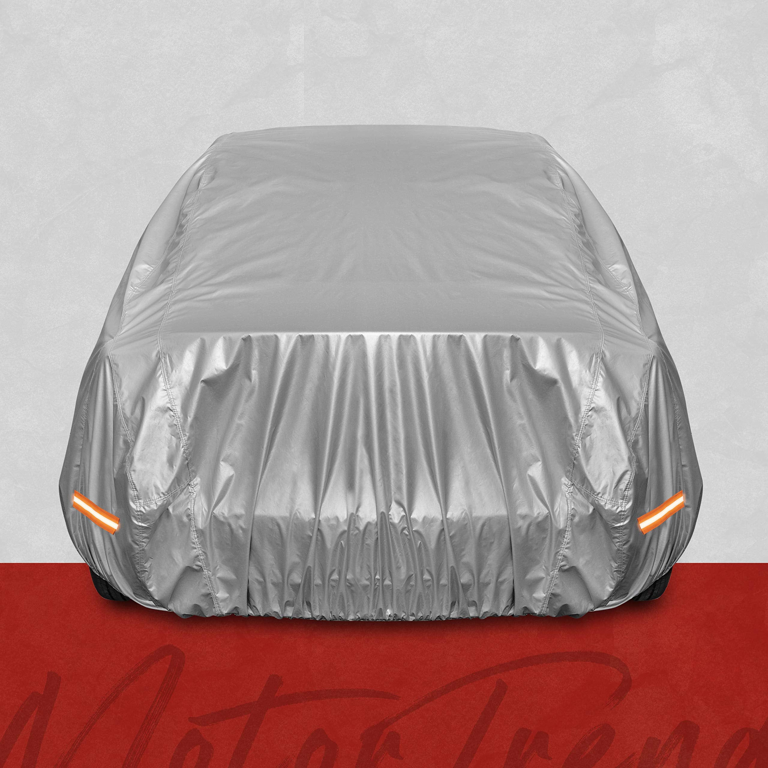 Motor Trend Safekeeper All Weather Car Cover - Advanced Protection Formula - Waterproof 6-Layer For Outdoor Use, For Sedans Up T