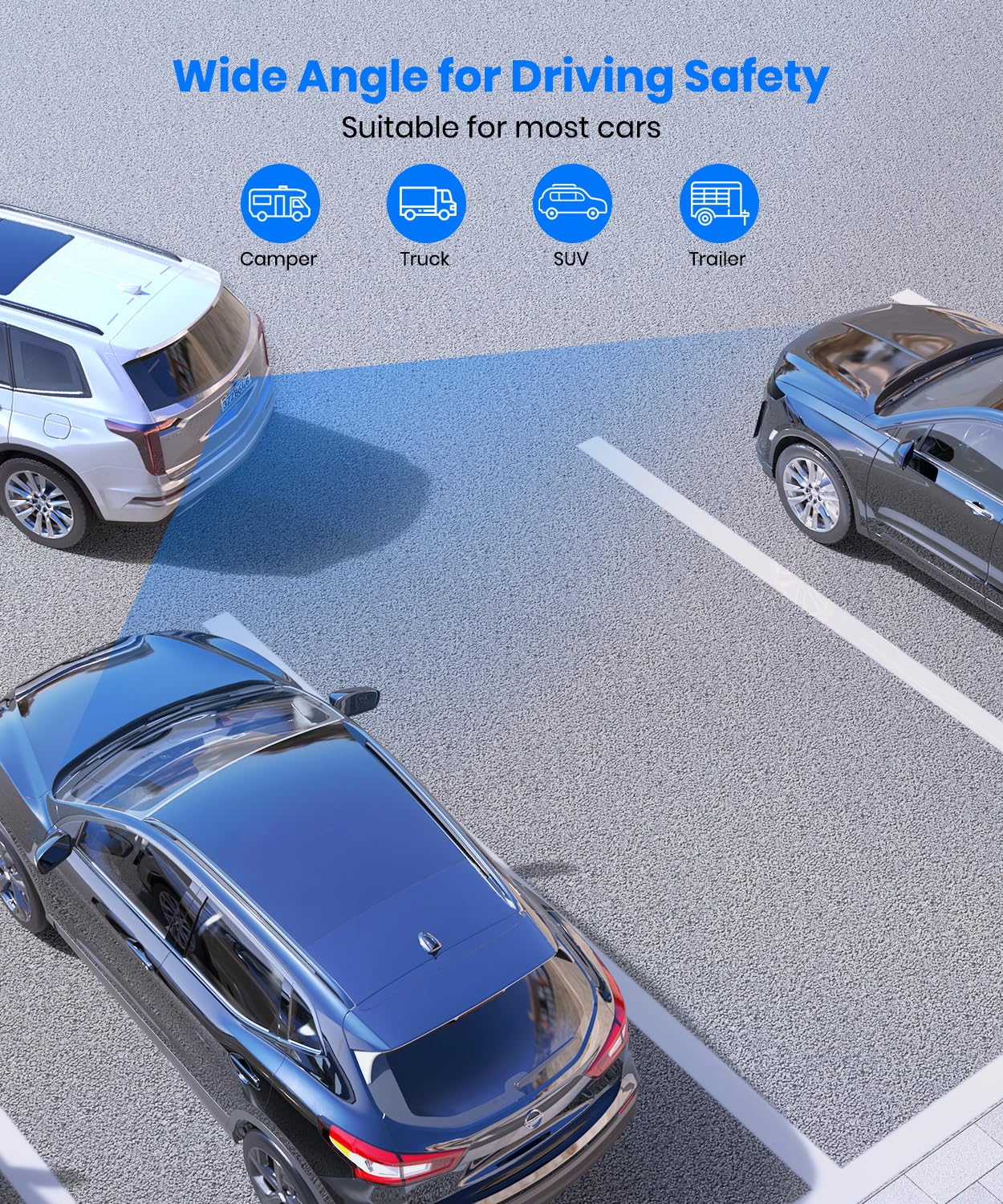 AUTO-VOX HD Backup Camera: OEM Wide Angle, LED Night Vision, IP69 Waterproof for Truck, SUV, Van, Trailer