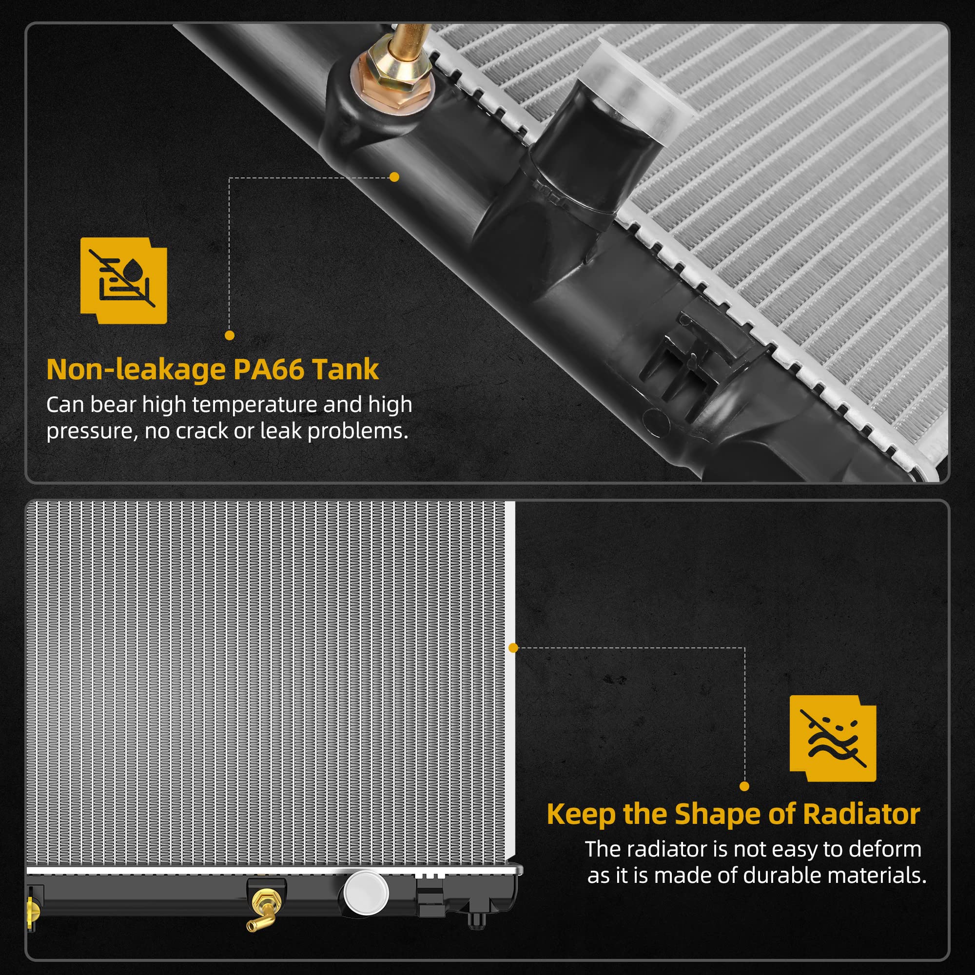 Dwvo Completer Radiator Compatible With 2002-2006 Camry Base Le Xle Se, Compatible With 2005-2008 Solara Se Sle Sport 2.4L L4 Dw