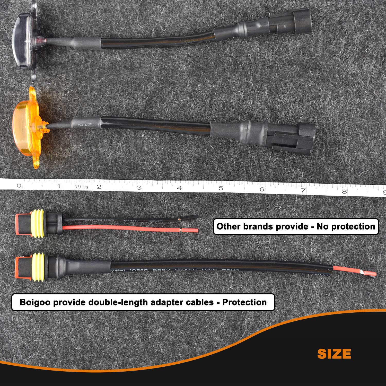 Boigoo Front Grille Lights Compatible For Dodge Ram 1500 2013-2018 & Ford F-150 Raptor 2004-2019, Cars Grid Grilles (Green - Smoked Lens)