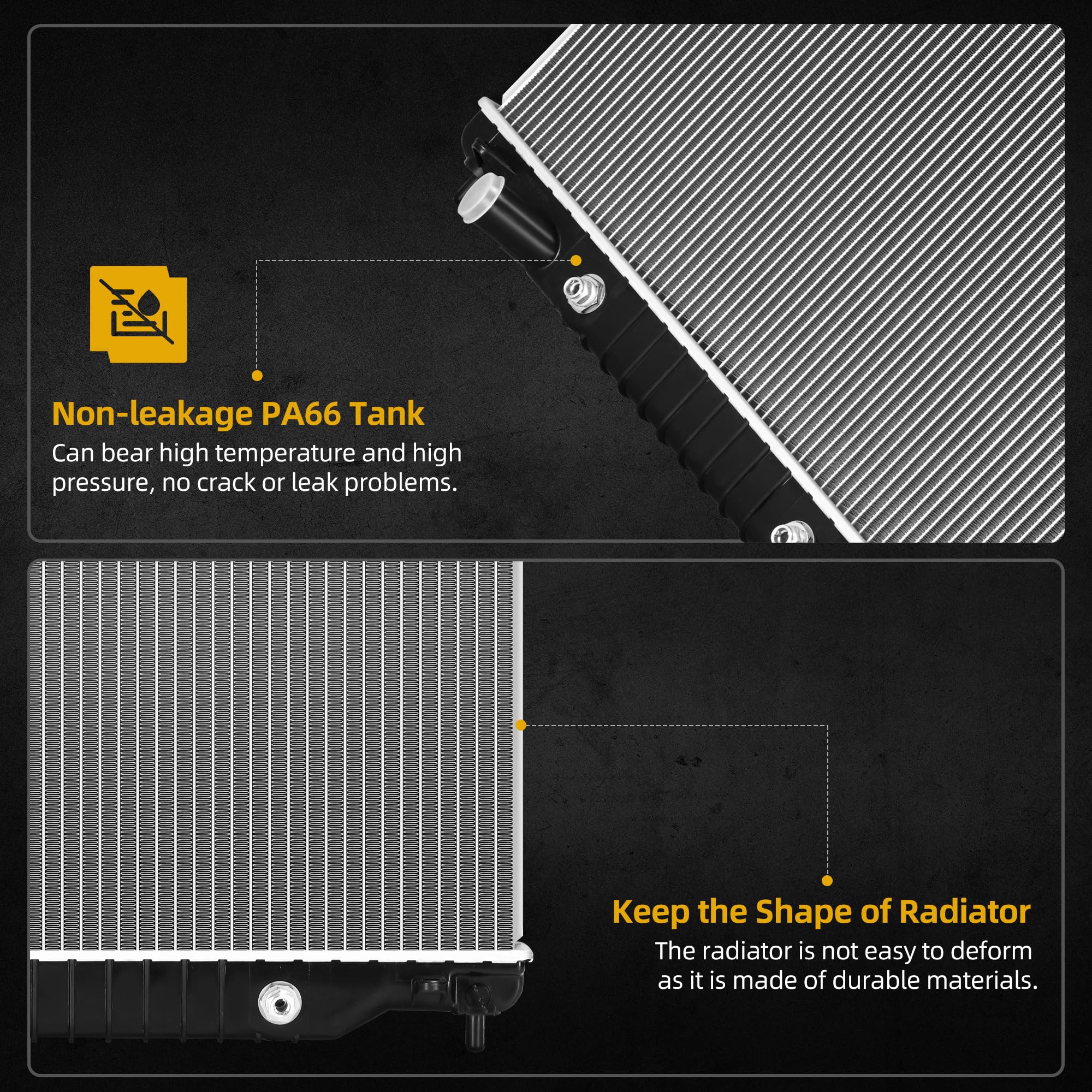 Dwvo Radiator Compatible With 2002-2009 Chevrolet Trailblazer 2002-2009 Gmc Envoy 2005-2009 Saab 9-7X 2004-2007 Buick Rainier 20