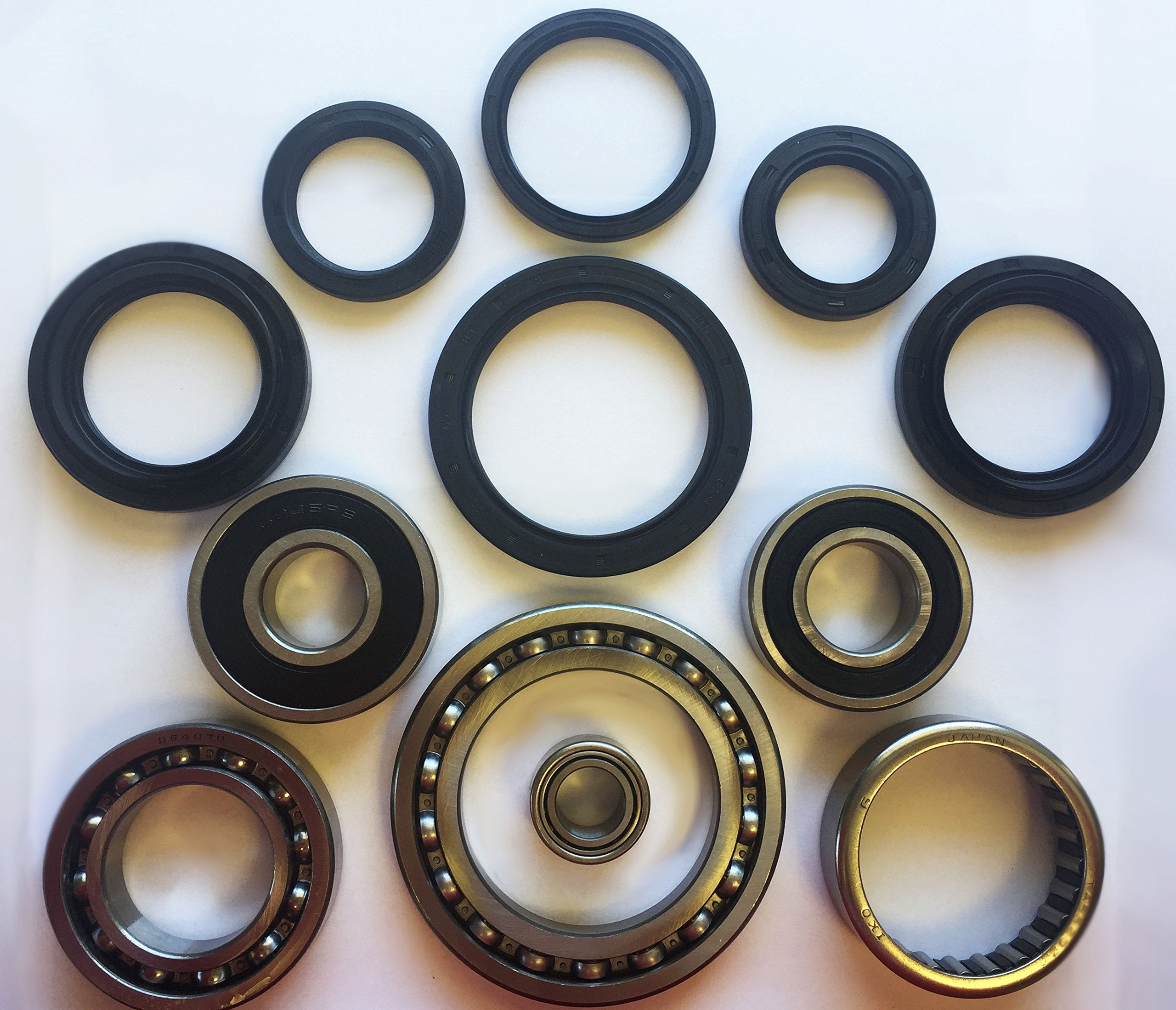 Complete Rear Differential & Axle Tube Bearing Seal Kit For 2007-2014 Yamaha Yfm 350 Grizzly 2X4 4X4 (Non Irs) Atv