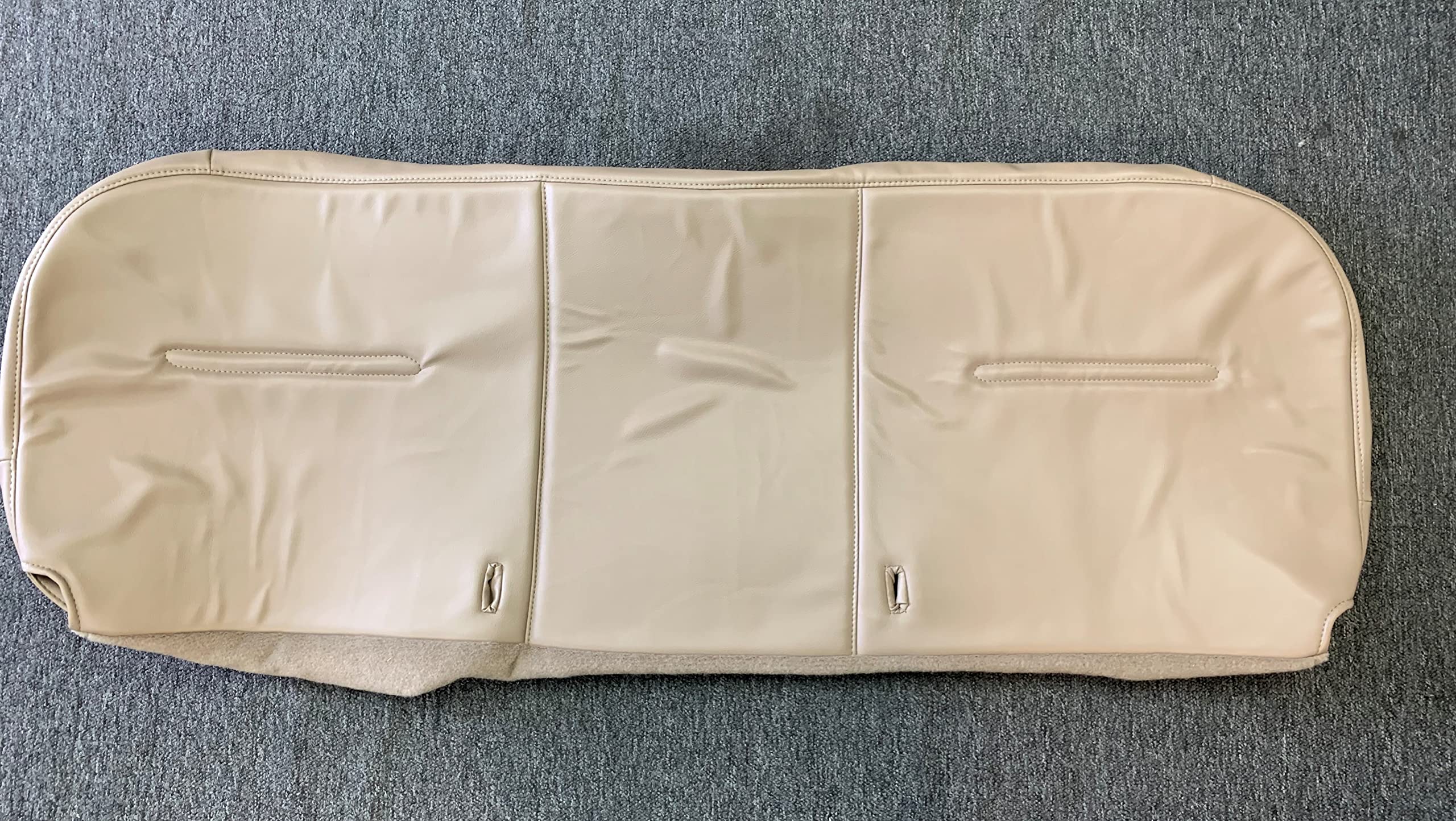 2003 2004 2005 06 07 Ford F250 F350 F450 F550 Super Duty Xl Work Truck Synthetic Leather Replacement Seat Cover, Vinyl Bench Bottom & Top Seat Covers (Front Bench Bottom, 2003-07 Flint Gray)