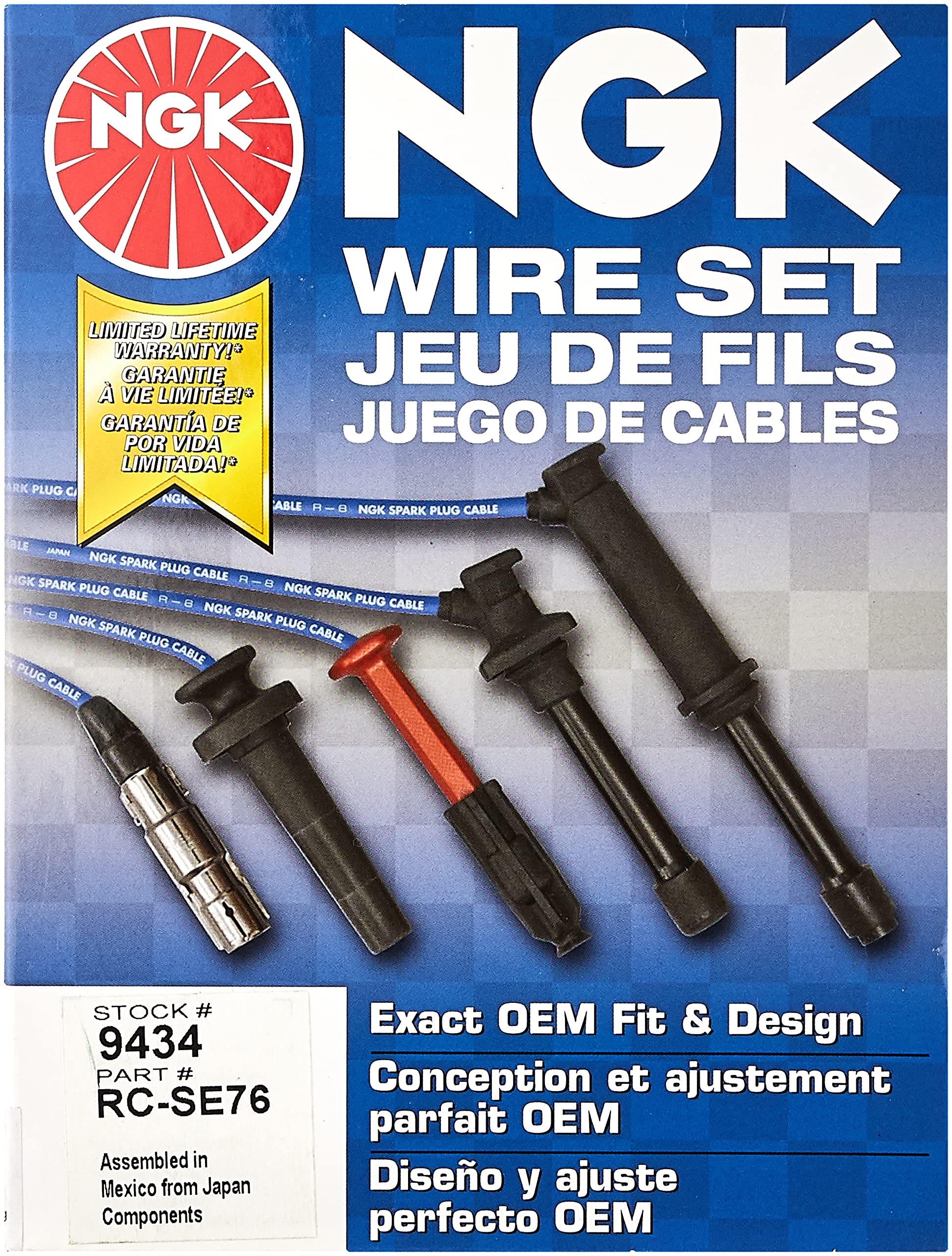 Ngk (9434) Rc-Se76 Spark Plug Wire Set