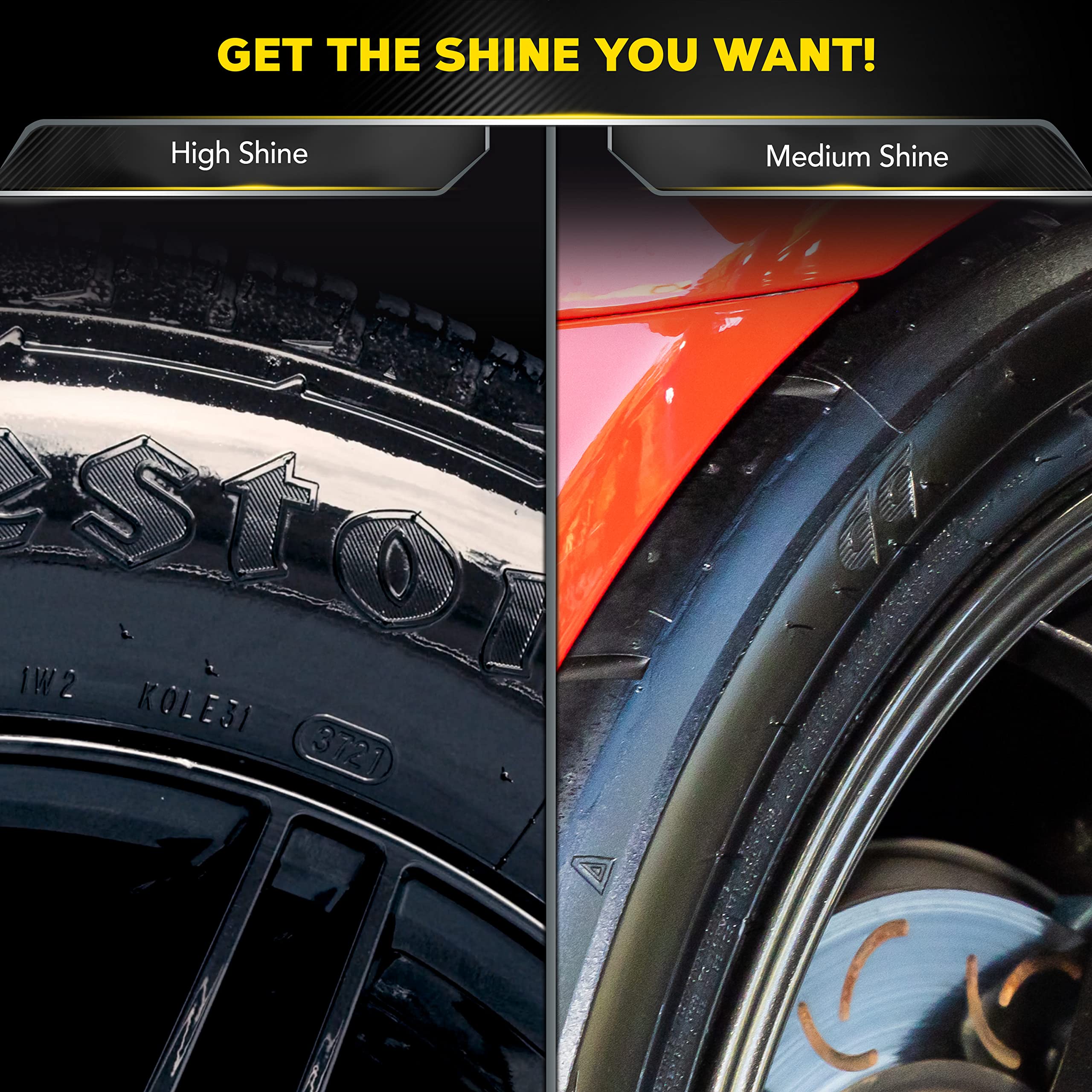 Meguiar'S Hybrid Ceramic Tire Shine - Long-Lasting Shine That'S Durable & Water-Resistant Hybrid Ceramic Technology - 16 Oz Spray