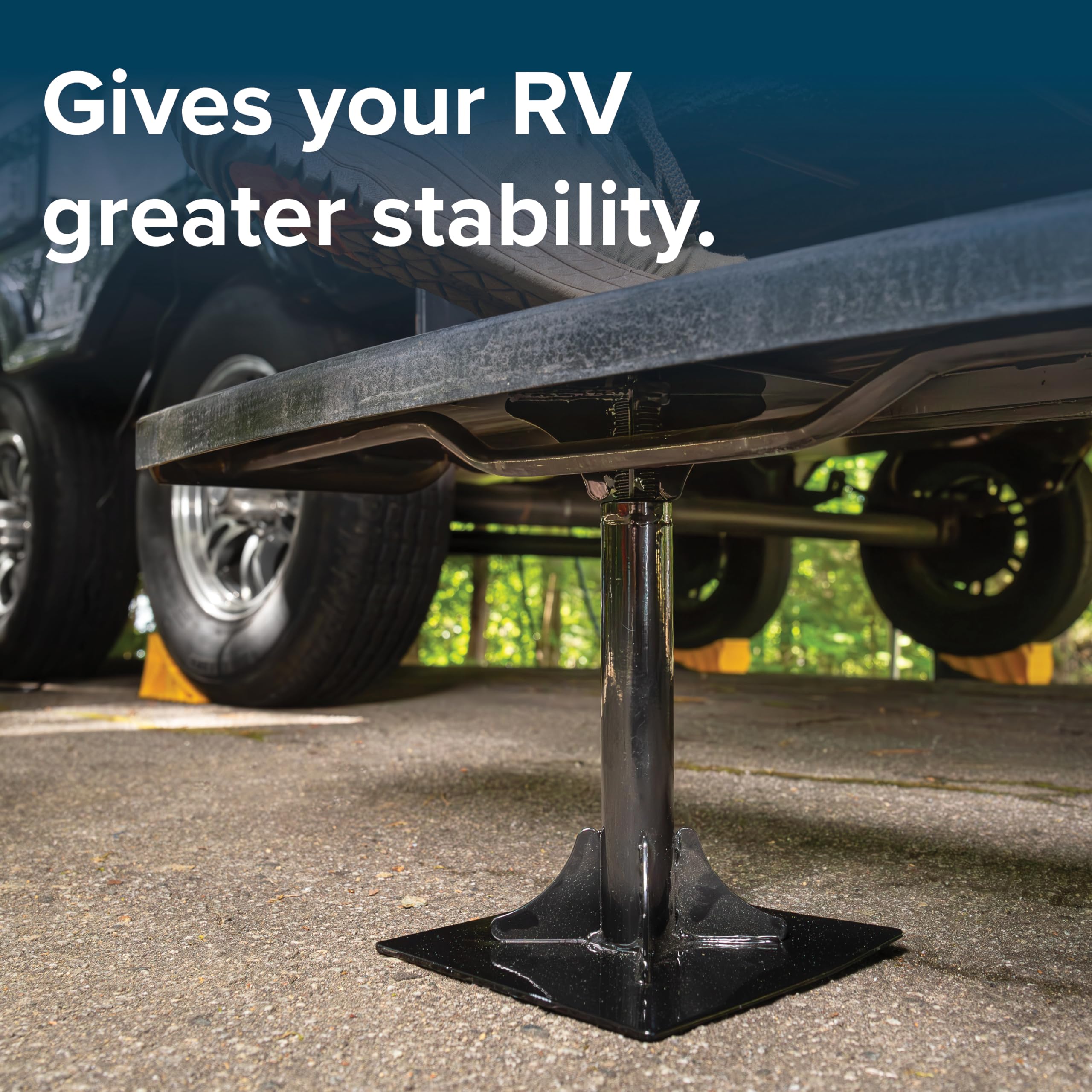 Camco Adjustable Rv Stabilizer, 6-Inches X 6-Inches - Gives Your Rv Greater Stability Under The Front Or Rear (44531)