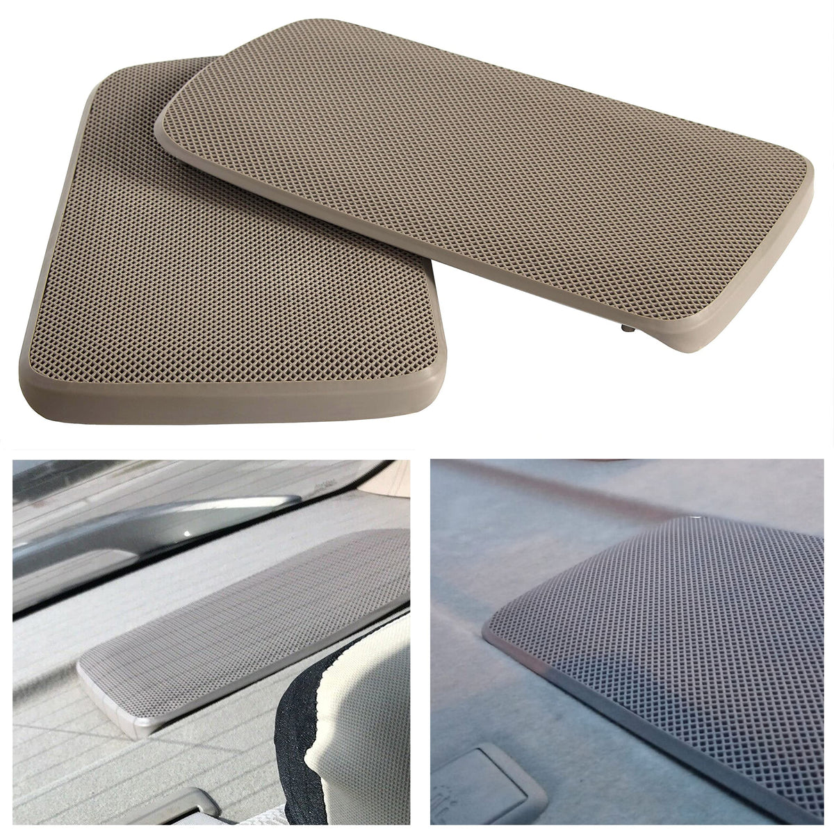 Hecasa Replacement Rear Speaker Grille Covers Compatible With 2002-2006 Toyota Camry Pair For Left And Right Side Beige Replacem