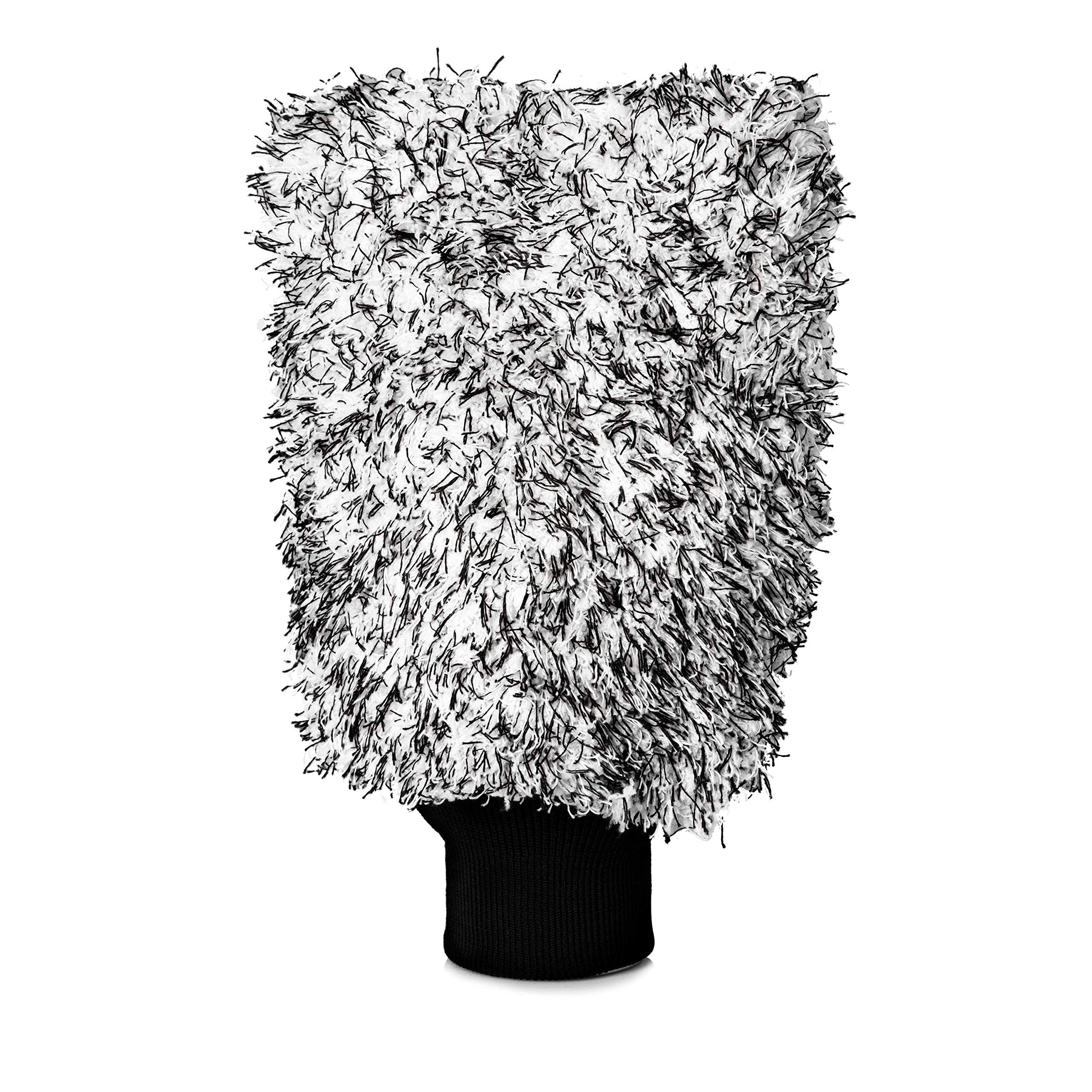 Adam'S Polishes Microfiber Car Wash Mitt, Car Sponge Wrapped In Soft, Plush Fiber Cloth Material, Safe Washing With Any Car Soap