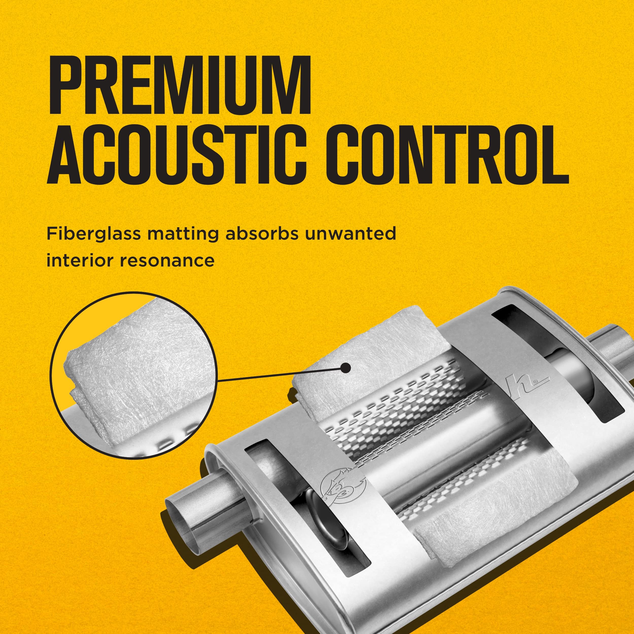 Thrush Muffler Mellow Performance Tone Inlet 3 Pipe Connection Offset Outlet 3 Center