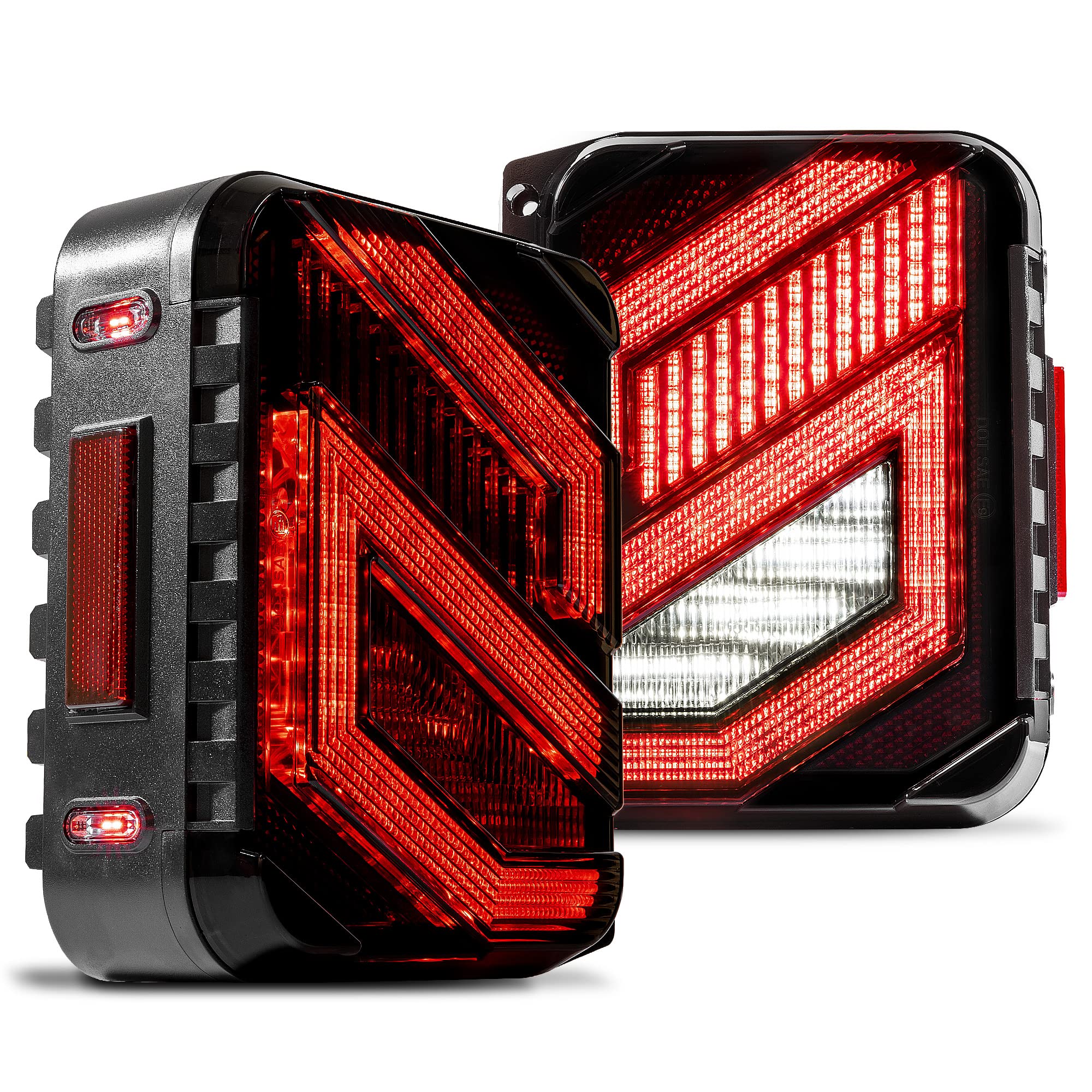True Mods Led Tail Lights Compatible With Jeep Wrangler Jk Jku Sport/Sahara/Rubicon 2007-2018 Unlimited Accessories [Dot-Approve