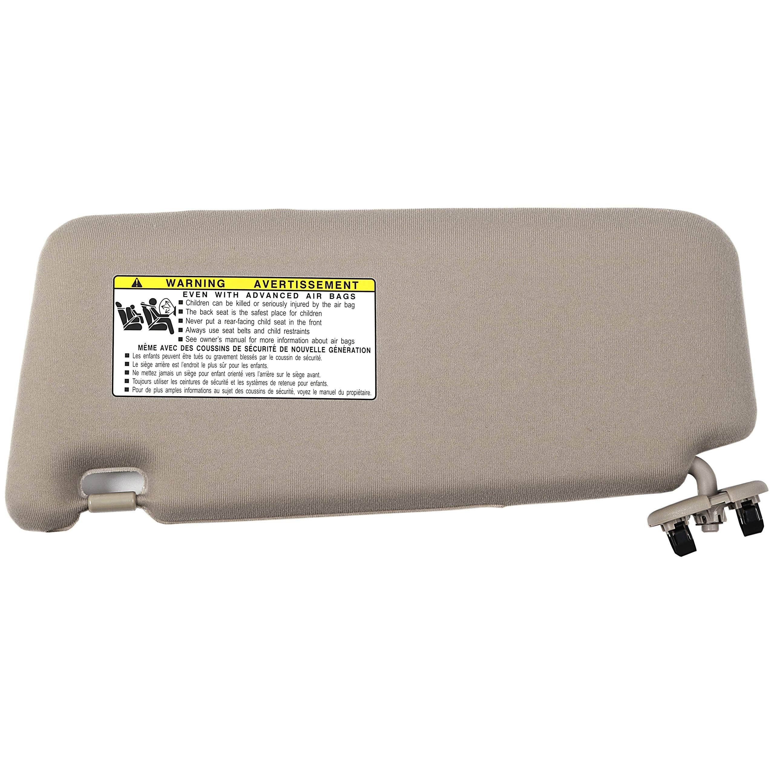 Ezzy Auto Beige Right Passenger Side Sun Visor Fit For Toyota Camry Without Sunroof 2007 2008 2009 2010 2011