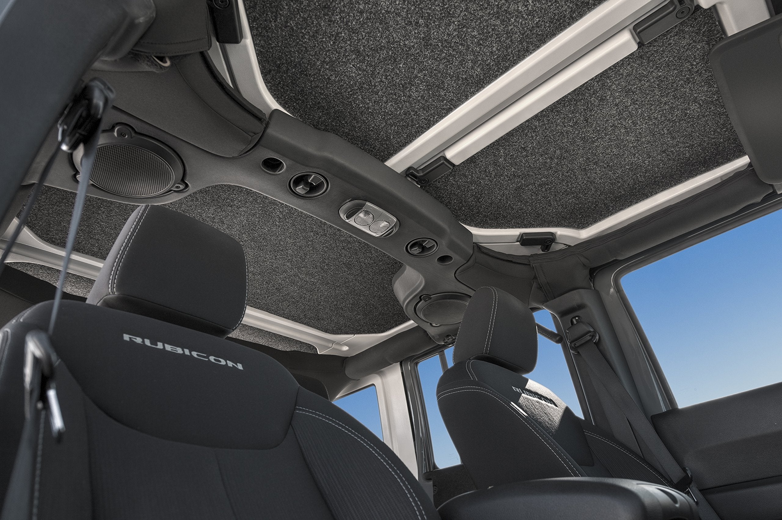 Bedrug - Jeep Headliner | 2011 - 2018 Jeep Wrangler Unltd Jk 4 Door, Custom Cut, Grey - 4 Pc. | Hljk114Drk