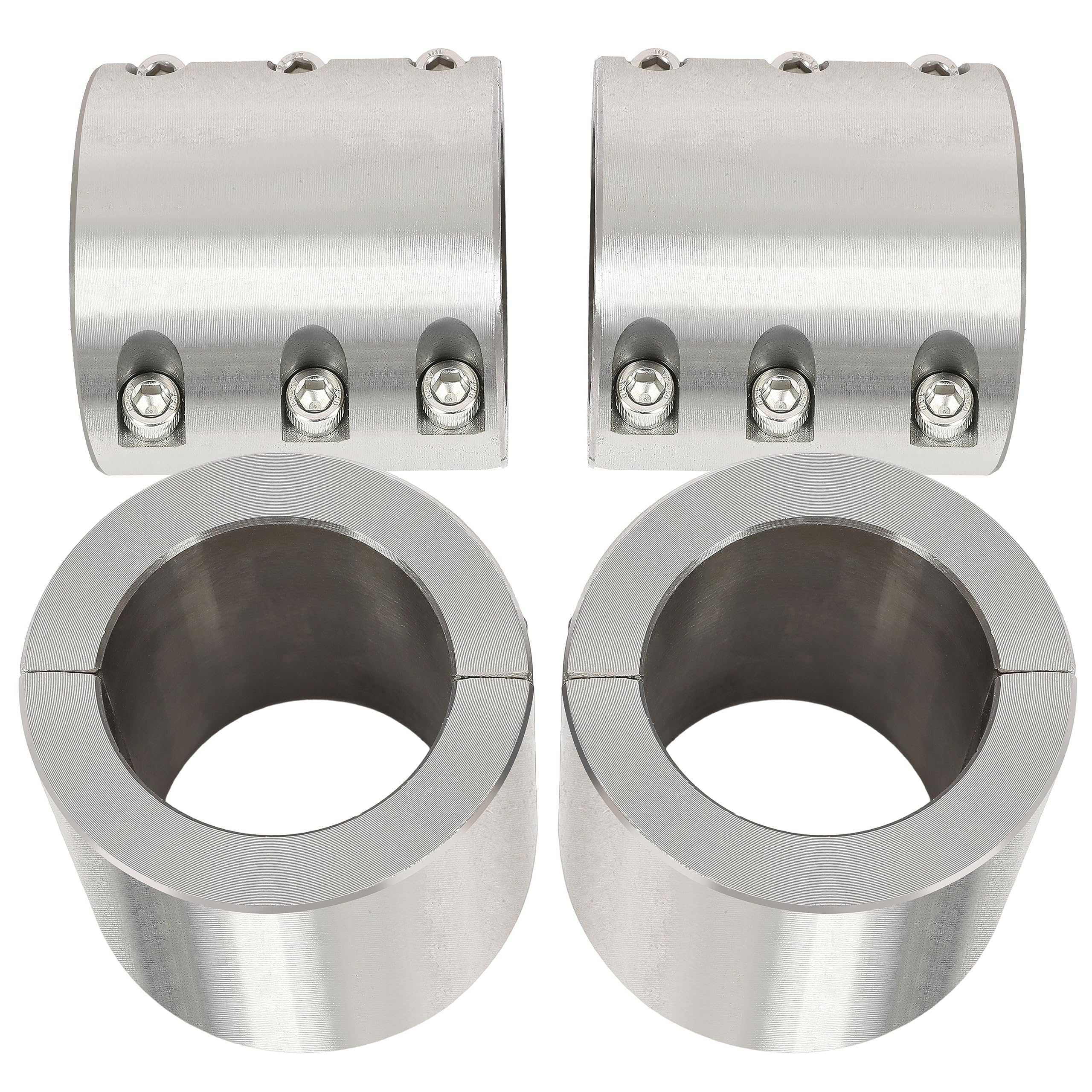 HECASA 2'' Split Collar Tube Clamps Compatible with UTV Roll Bar Connector Weldable Tube Clamps Mounts 4 Pcs