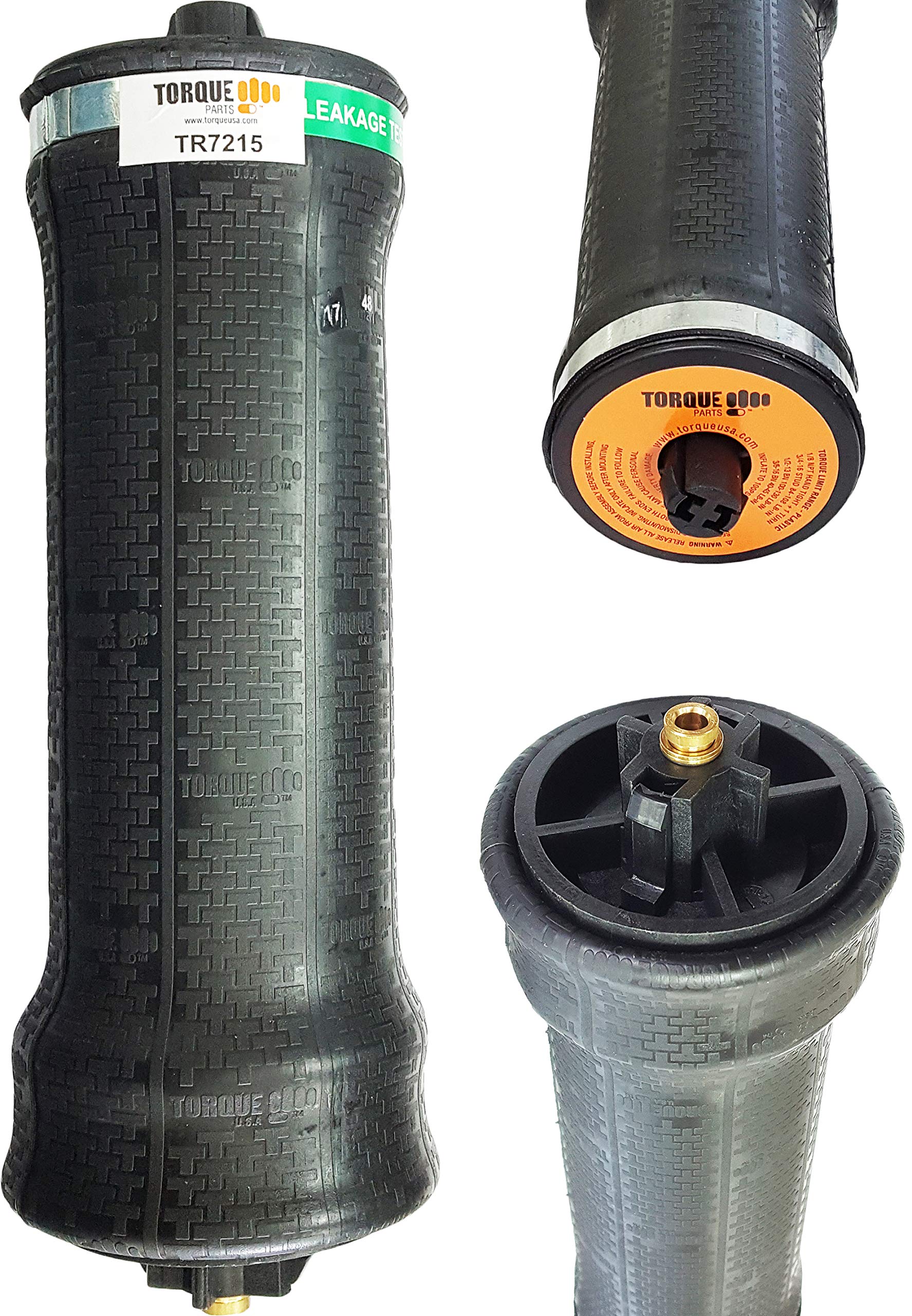 2 pack of TORQUE Cab Air Sleeper Bag Spring for Freightliner Century Class ST (Replaces Firestone 7215, W02-358-7215, Freightliner 18-52651-000, 18-40977-000) (2 x TR7215)