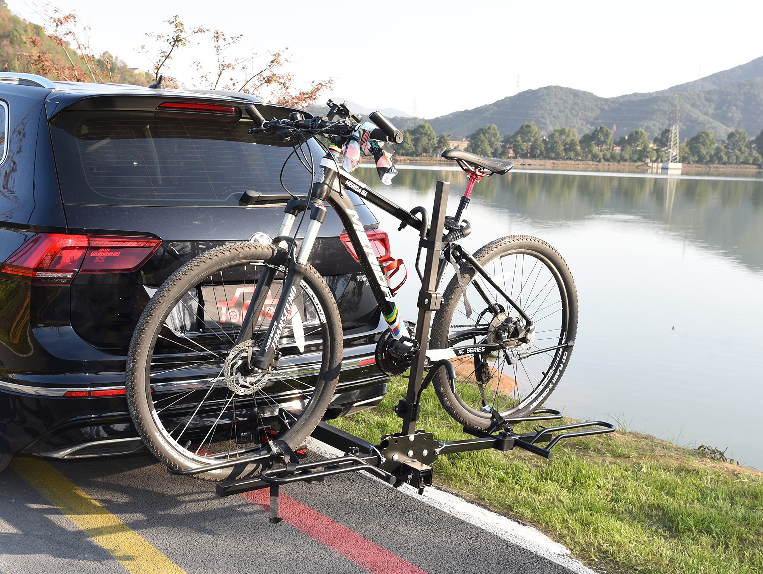 Toptow Trailer Receiver Hitch Extender Adapter 4'' Drop/Riser, 8'' And 10'' Extension Length, 2'' Shank, 7500Lbs Towing Capacity