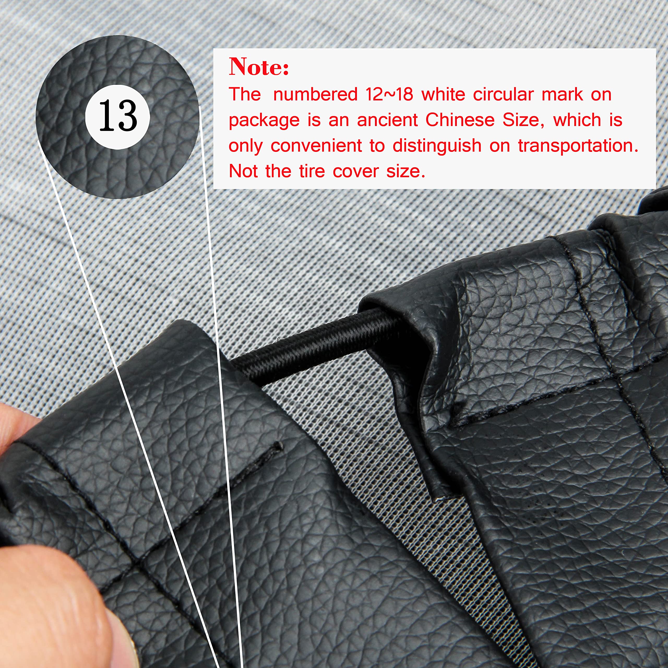 Moonet 22-23 Inch Spare Tire Cover Thickening Leather Tire Cover Universal Fit For Jeep, Trailer, Rv, Suv, Truck, (Fits Entire T