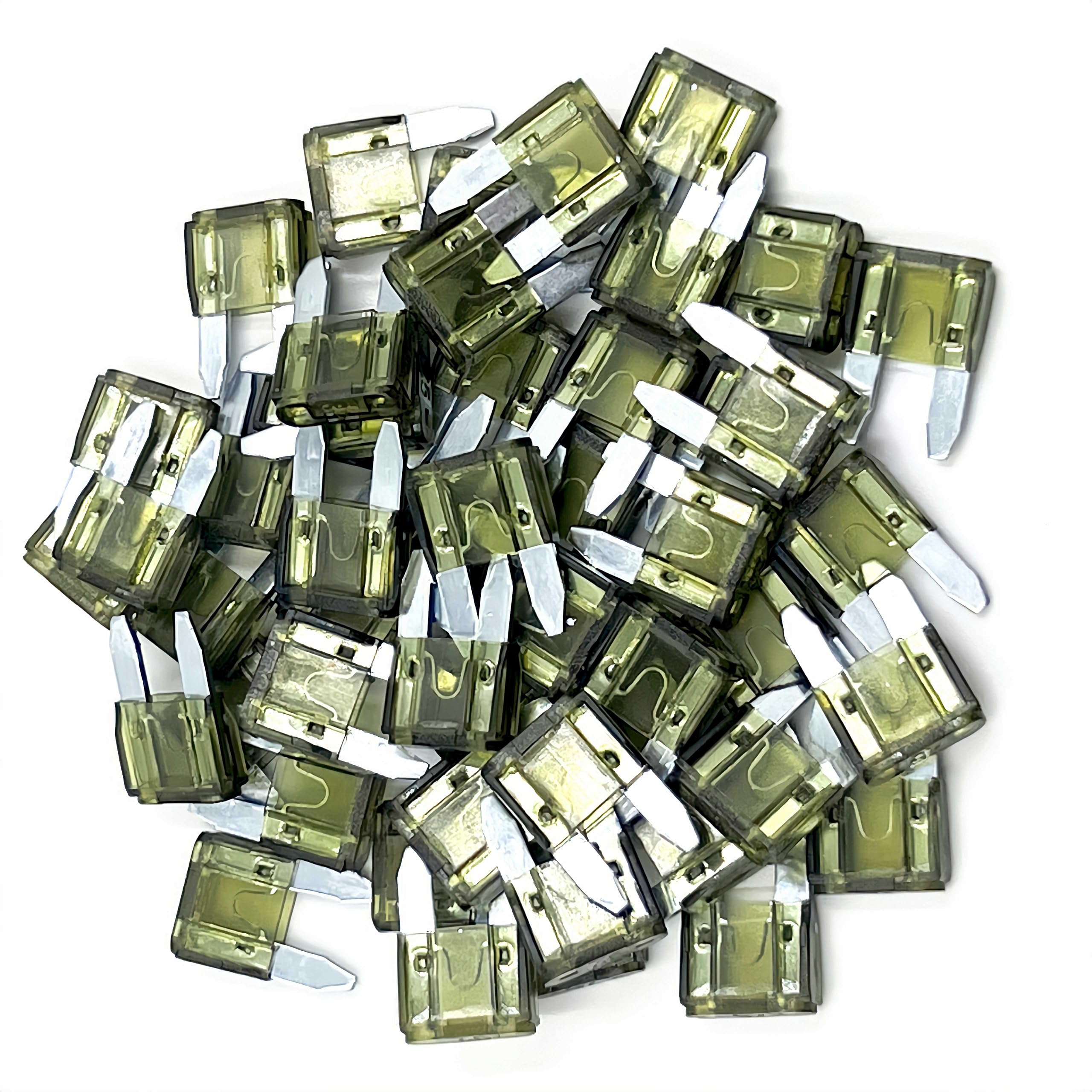 Xjlsgxusg 50Pcs 7.5Amp Mini Car Fuses, Blade Fuse Assortment Kit For Car, Marine, Truck, Rv Fuse Replacement