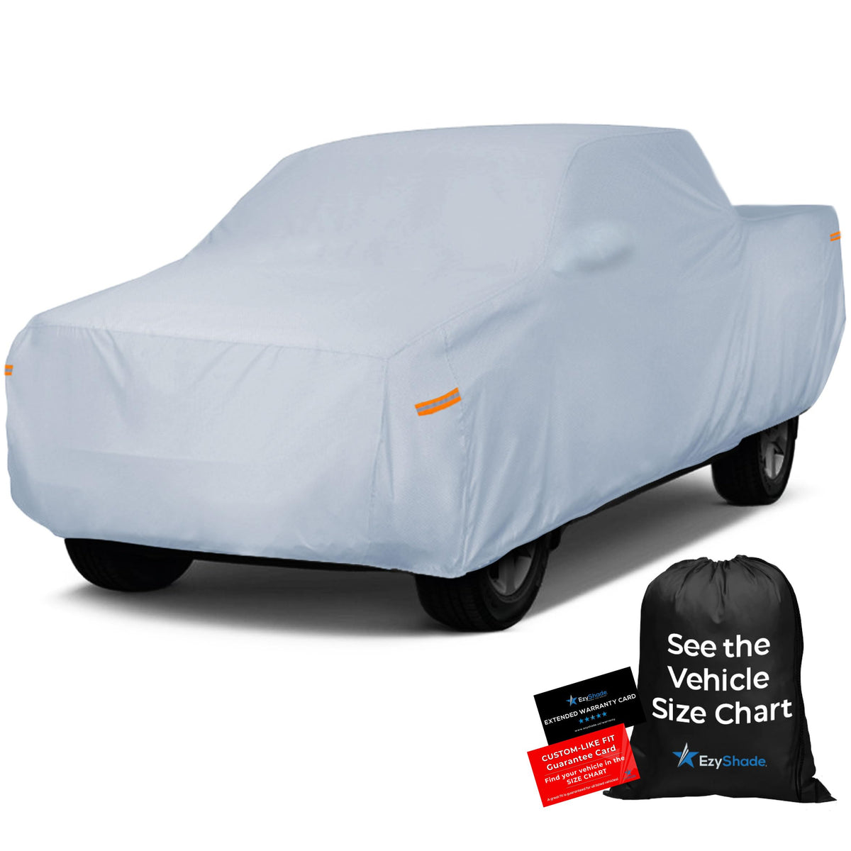 Ezyshade 10-Layer Truck Cover Waterproof All Weather. See Vehicle Size-Chart For Accurate Fit. Full Outdoor Pickup Truck Covers For F250 F150 Tundra Titan. Sun Wind Rain. Size T5 (See Size Chart)