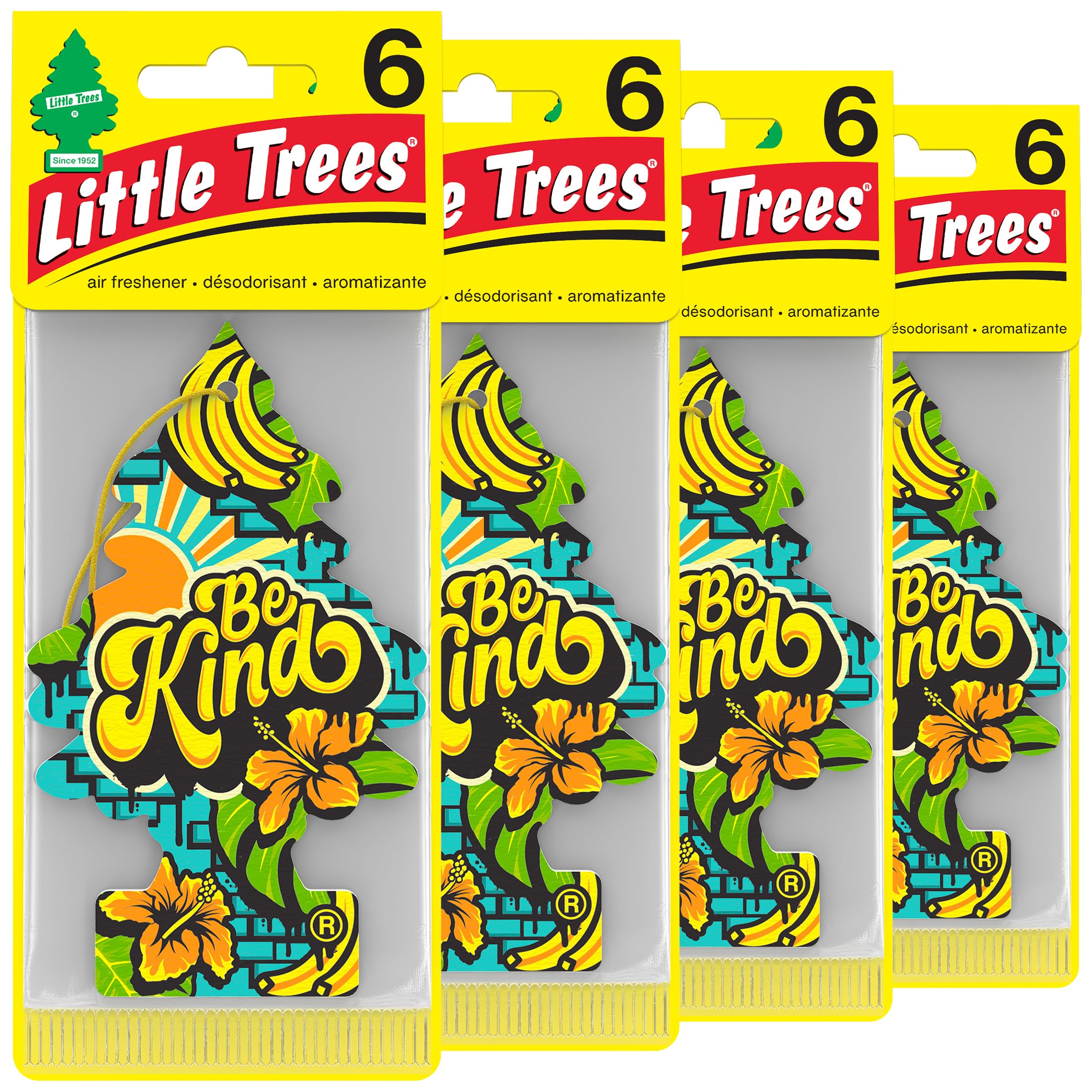 Little Air Fresheners Car Air Freshener. Hanging Tree Provides Long Lasting Scent For Auto Or Home. Be Kind, 24 Air Fresheners