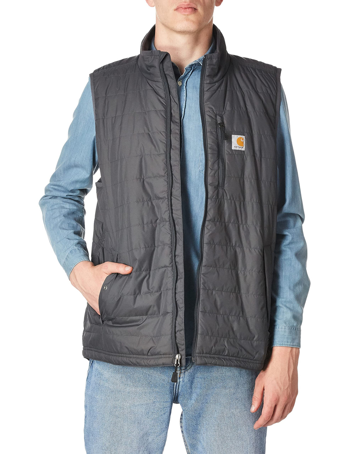 Carhartt Mens Gilliam Vest (Big  Tall) Work Utility Outerwear, Shadow, X-Large Big Tall Us
