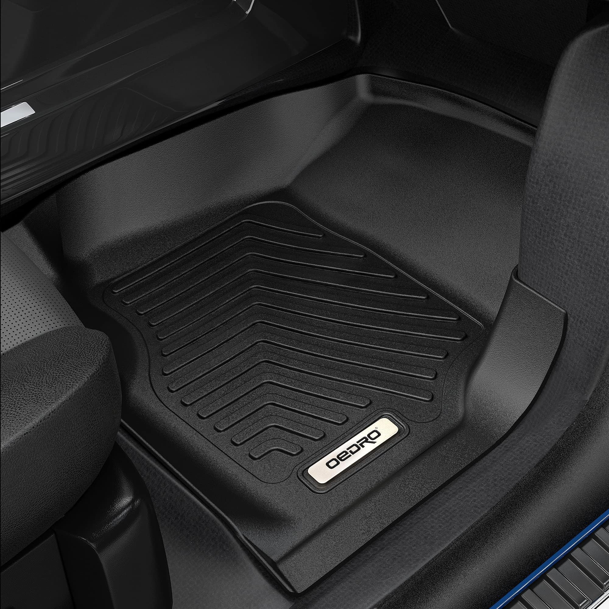 Oedro Floor Mats Compatible With 2019-2025 Nissan Altima, Unique Black Tpe All-Weather Guard Includes 1St And 2Nd Row Full Set L