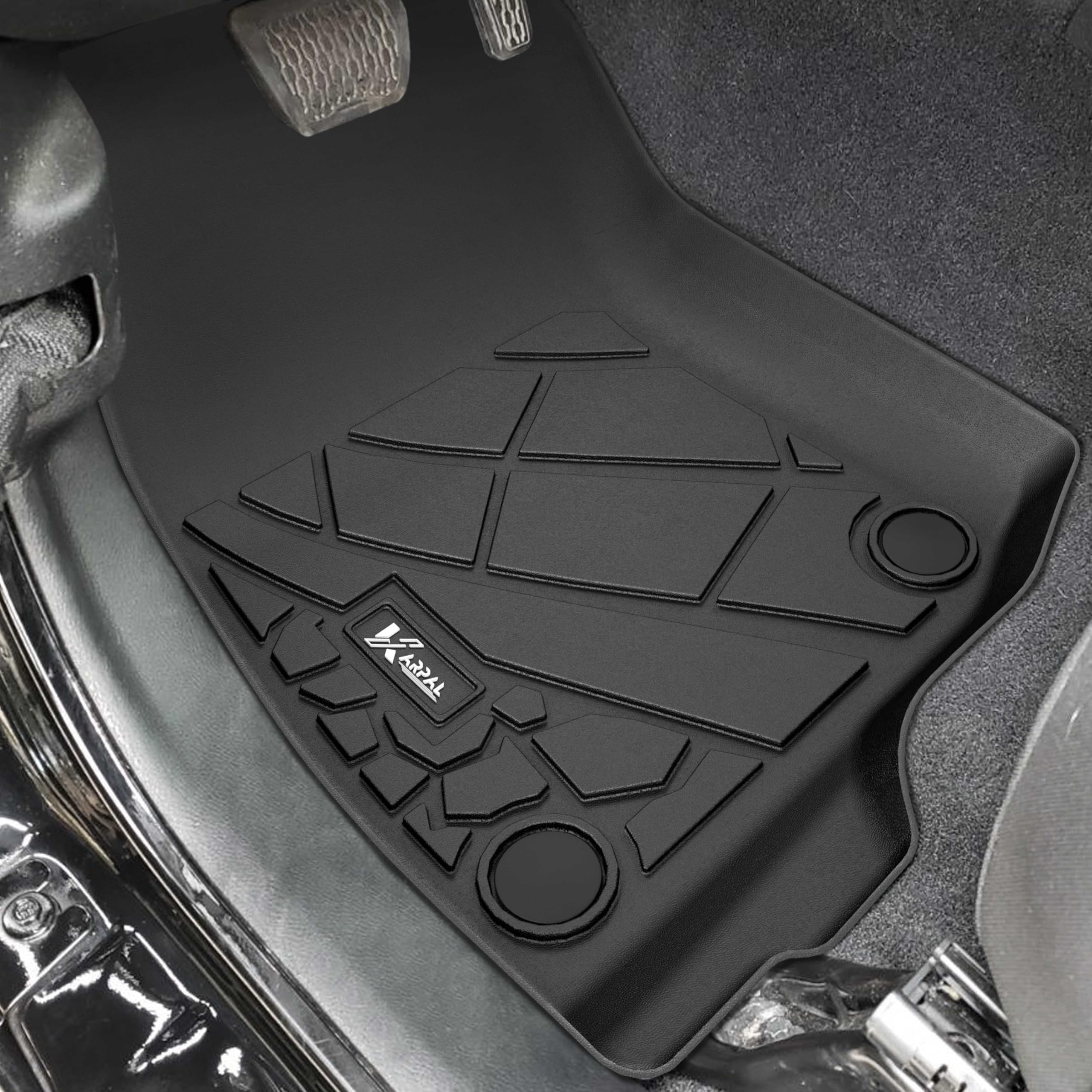 Karpal Floor Mats Bed Mat Fit For Jeep Gladiator Jt 2020-2024, Tpe All Weather Protection Front & 2Nd Row Floor Liners & Trunk M