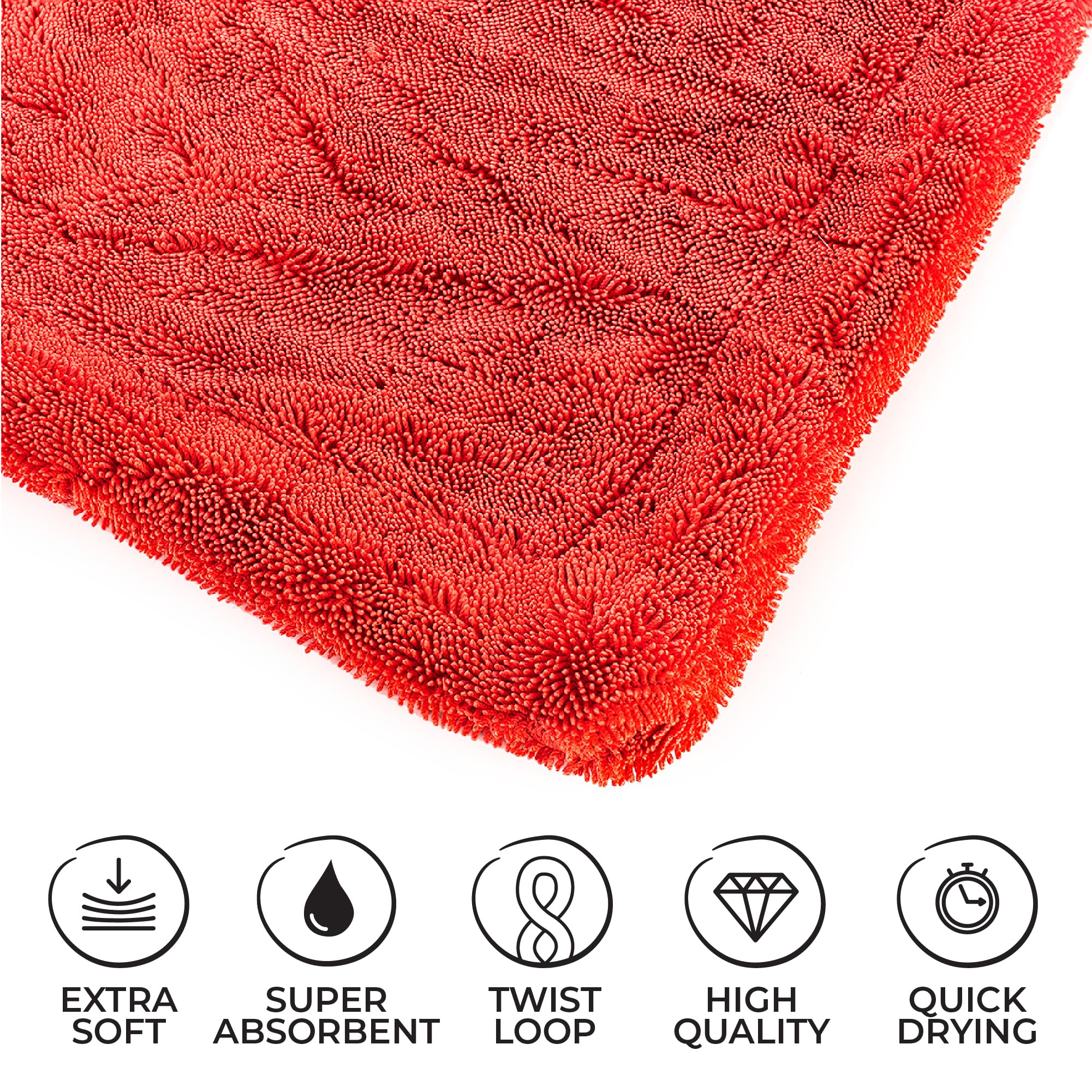 The Rag Company - The 1500 - Heavy Duty Microfiber Drying Towel; Perfect for Trucks, Commercial Vehicles, RVs, Boats, and More;