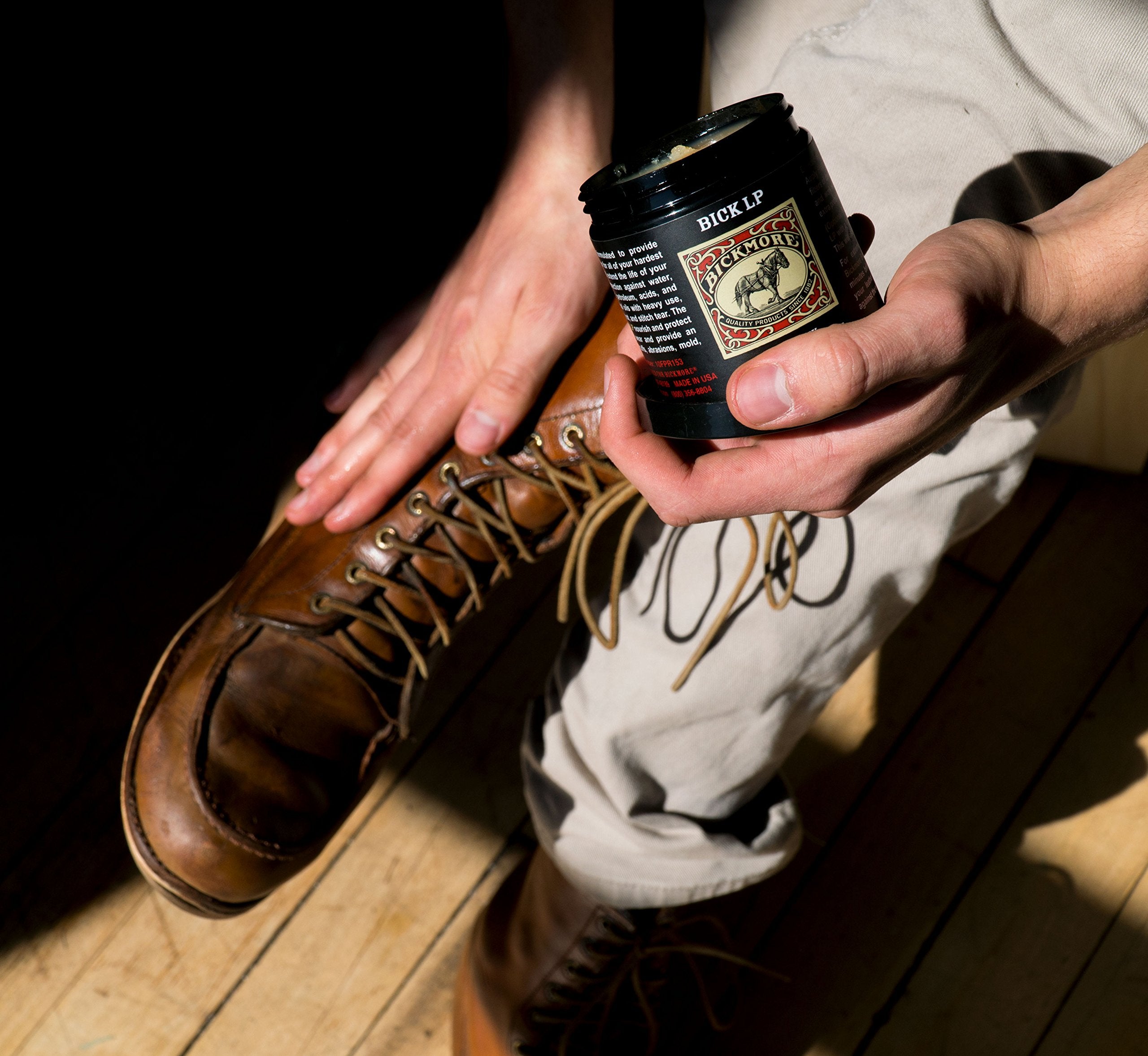 Bickmore Leather Conditioner, Scratch Repair Bick Lp 4Oz - Heavy Duty Lp Leather Preservative | Leather Protector, Softener And Restorer Balm For Dry, Cracked, And Scratched Leather | Made In Usa