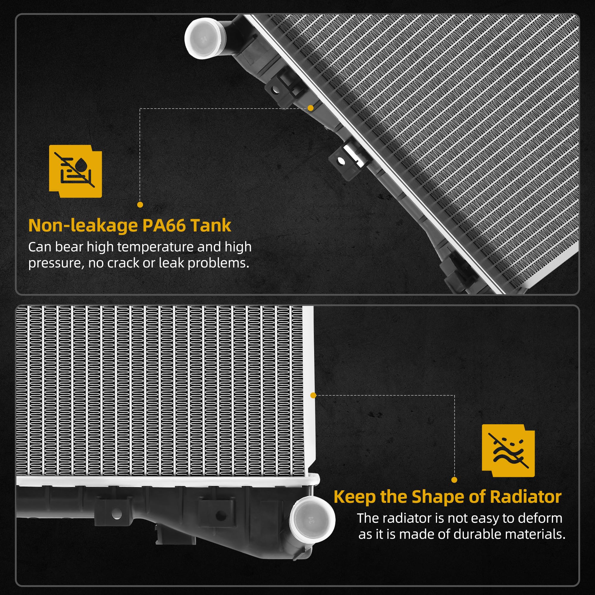 Dwvo Radiator Compatible With 2005 2006 2007 2008 2009 Buick Lacrosse 2005-2008 Pontiac Grand Prix 2004-2005 Chevrolet Impala Mo