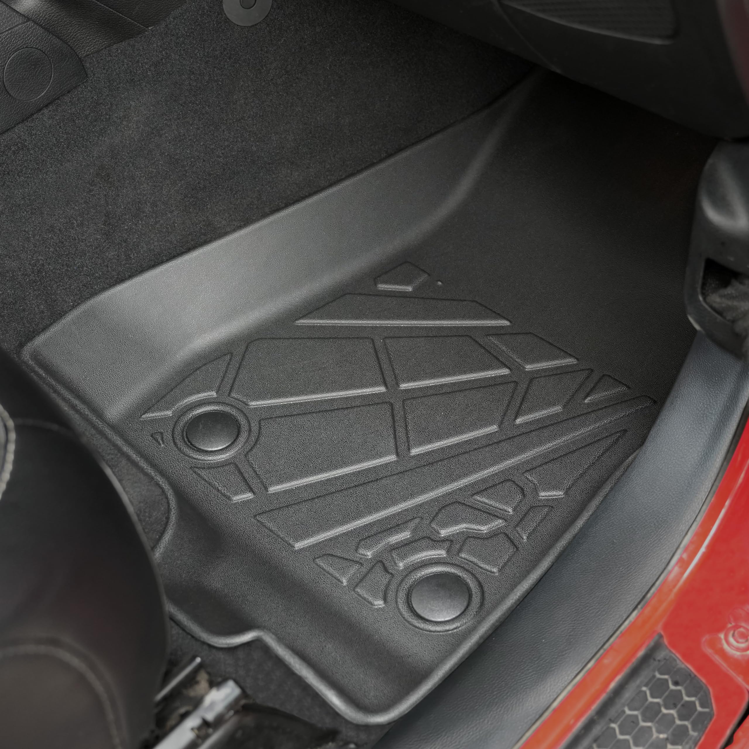 Karpal Floor Mats Fit For 2018-2025 Jeep Wrangler Jl Unlimited 4 Door (Not For Jk/4Xe), Front & 2Nd Row, Tpe All Weather Protect