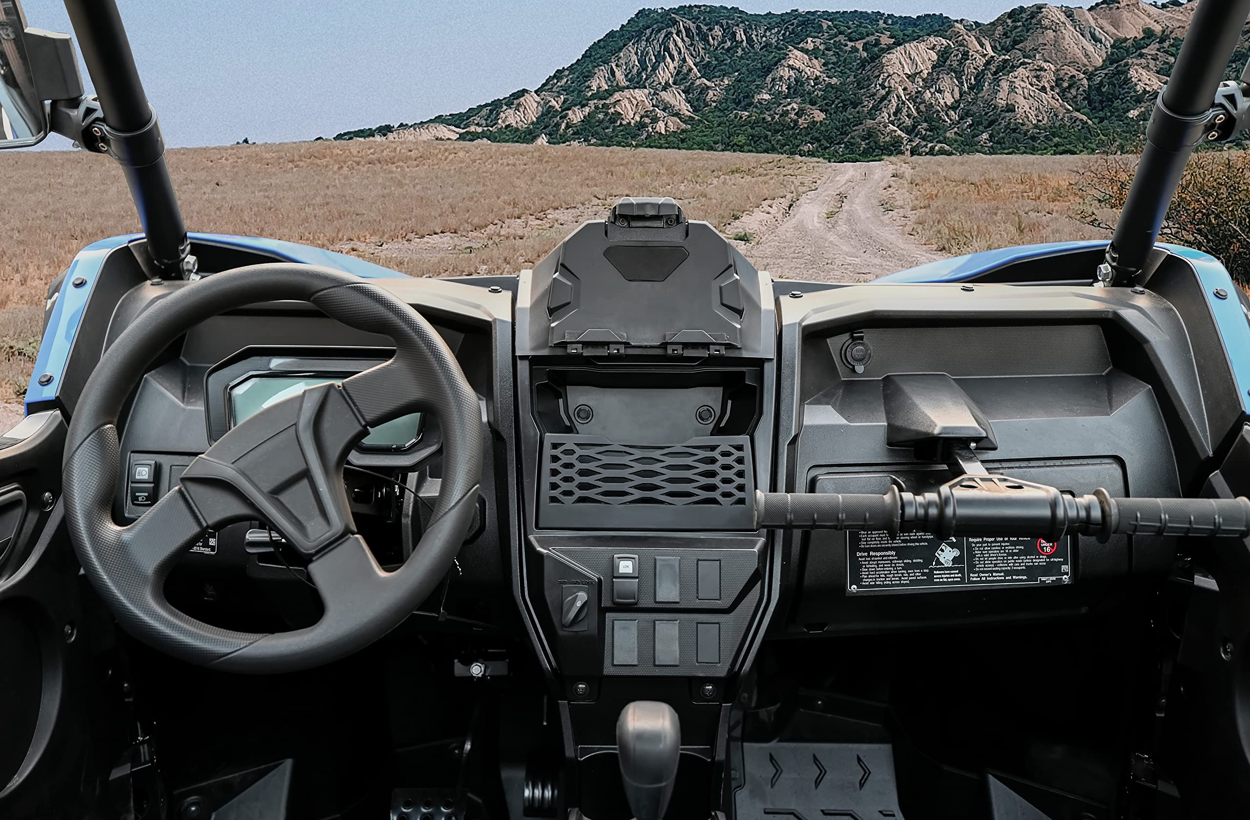 Sautvs Dashboard Dash Net With Anti-Slip Tray For Kawasaki Teryx, Under Dash Tray Anti-Slip Net For Kawasaki Teryx Krx 1000 2020