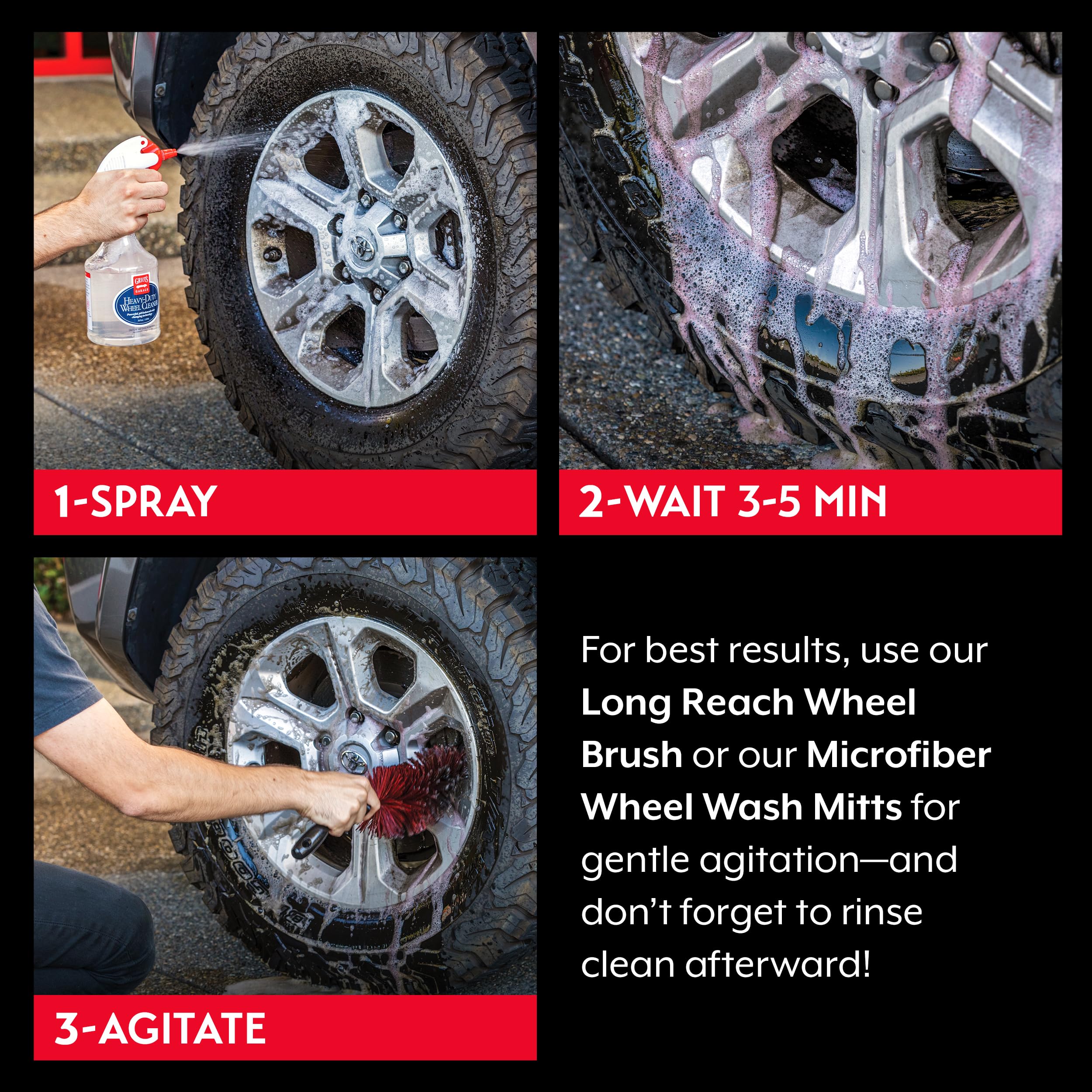 Griot'S Garage Heavy-Duty Wheel Cleaner For All Wheel Finishes, Breaks Down And Removes Stubborn Brake Dust And Grime, Ph Balanc