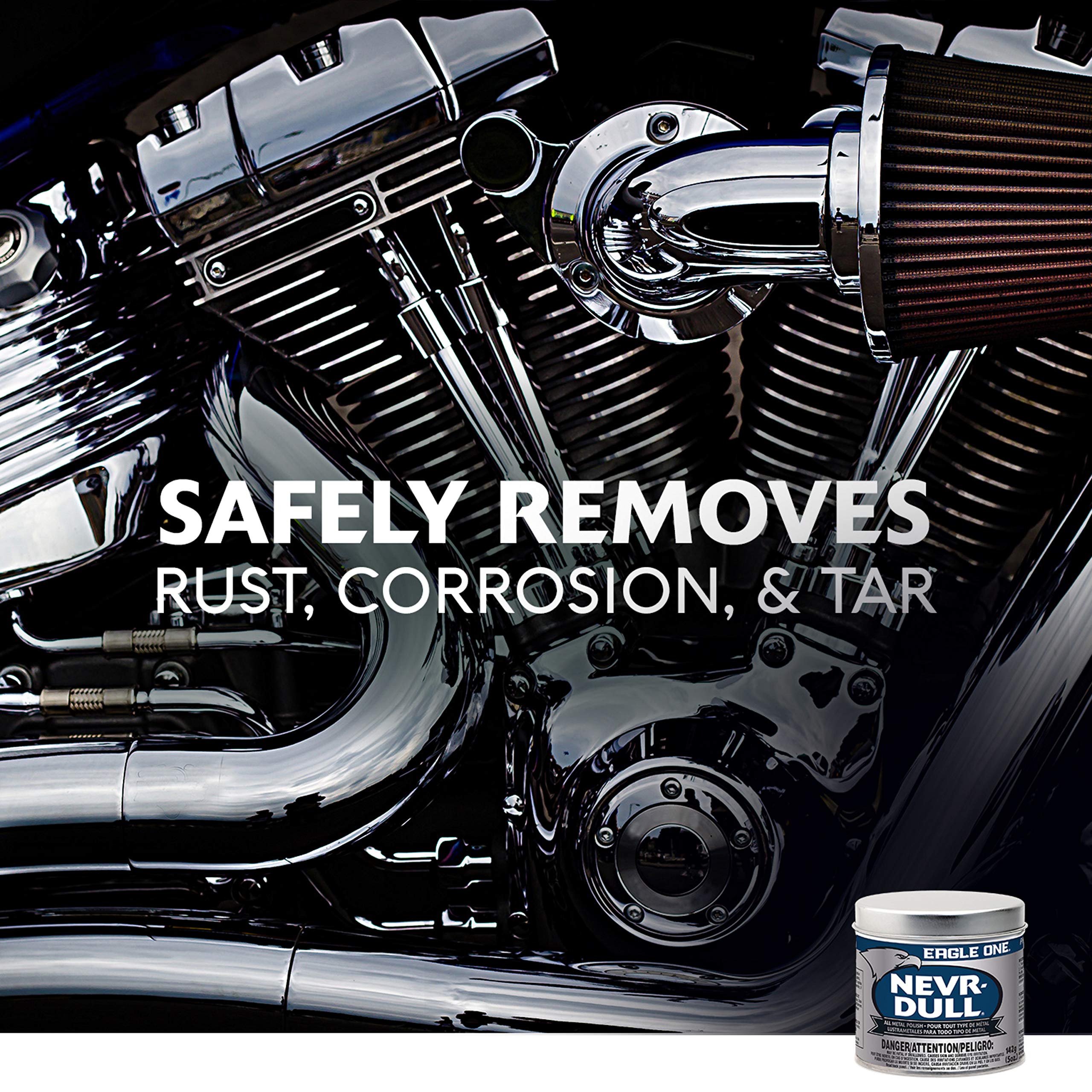 Eagle One Car Polish - Nevr-Dull Wadding Metal Polish, 5 Oz, Single, Ideal for Metal Surfaces