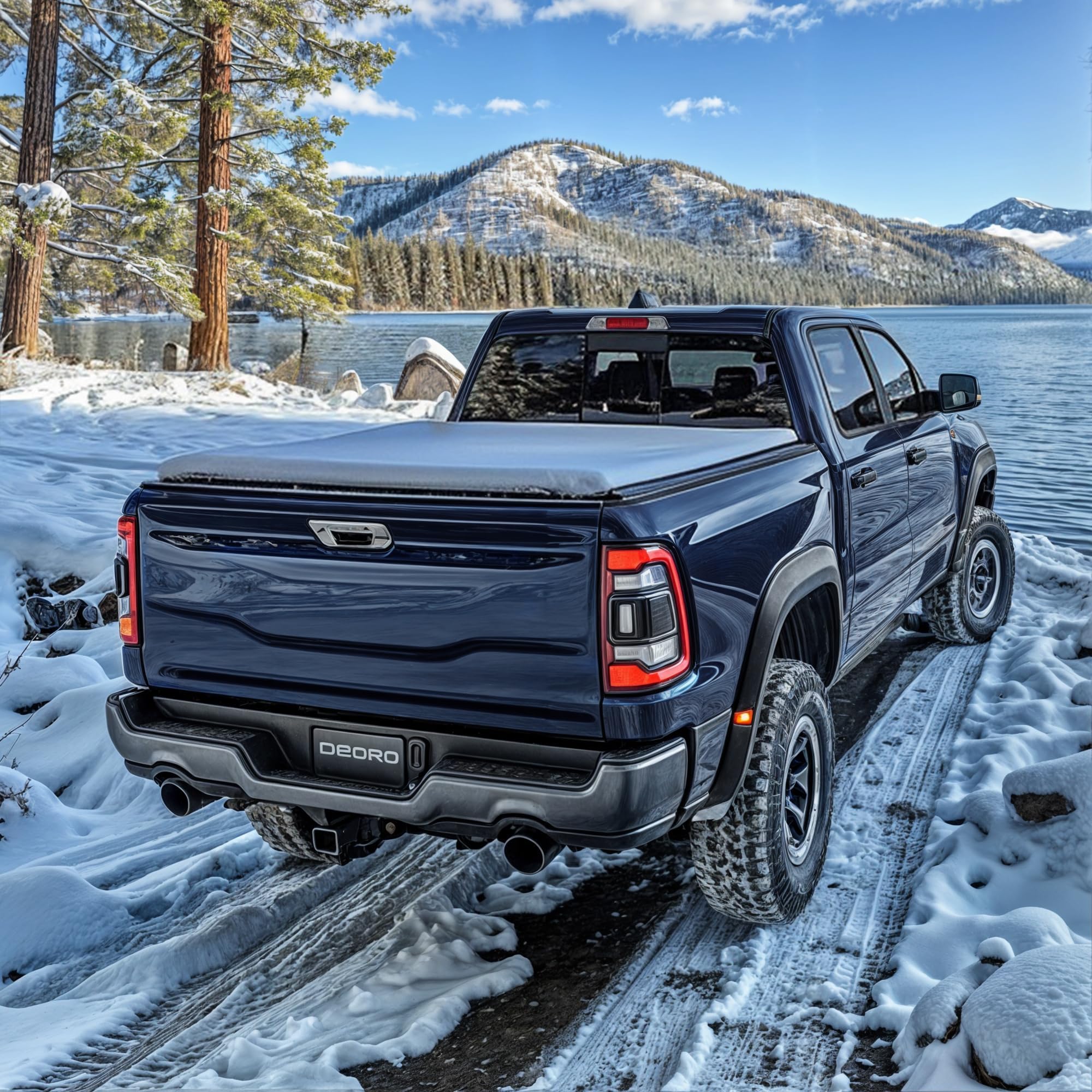 OEDRO FRP Hard Tri-fold Tonneau Cover Fits for Chevy Silverado 1500 & GMC Sierra 1500 2014-2018 New Body Style 5.8ft Bed w/o Mul