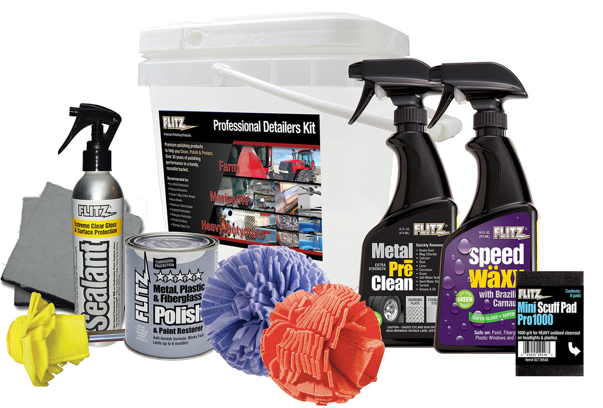 Flitz Pdk 25503 Professional Detailers Kit In Bucket, Small