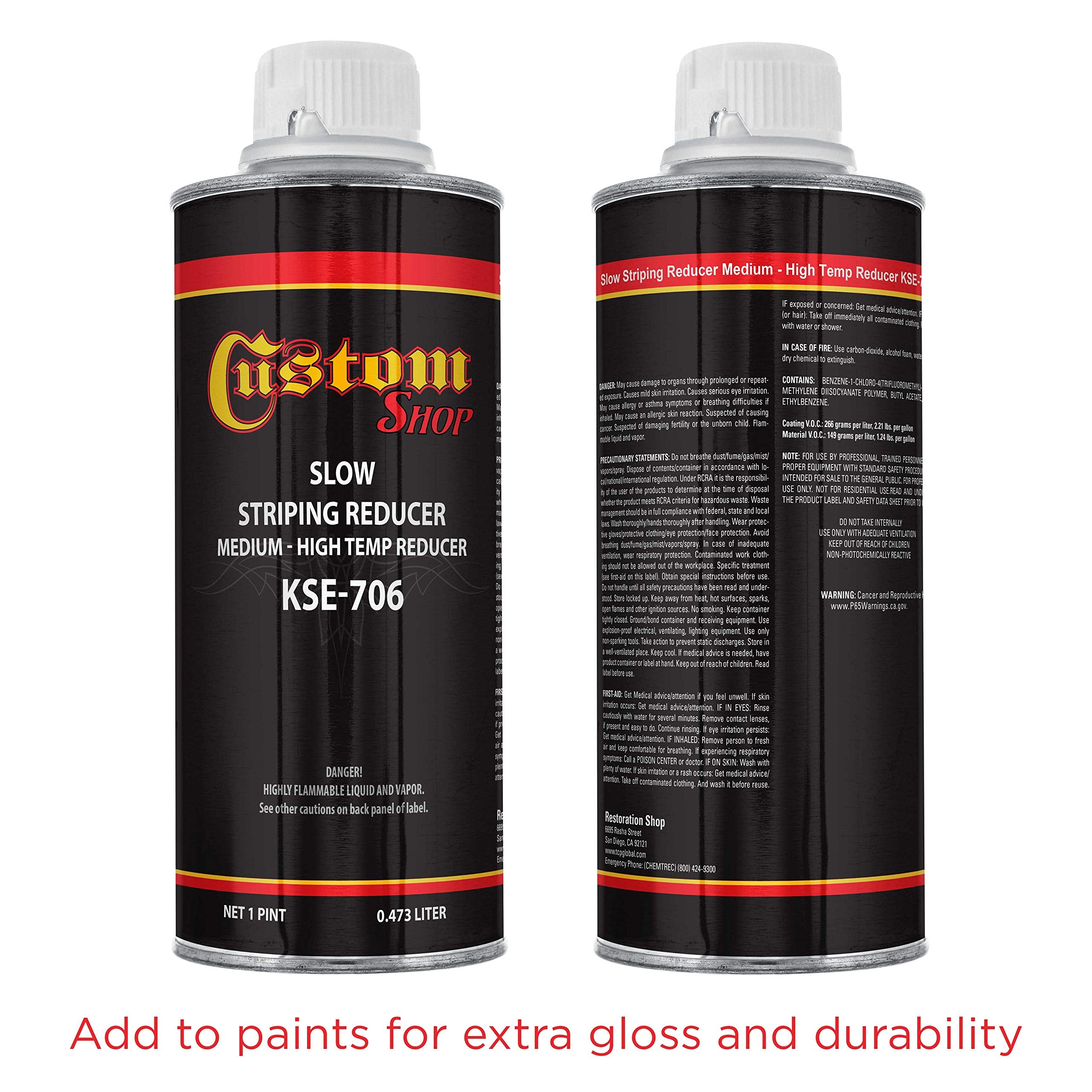 Custom Shop Enamel Pinstripe Paint Set - 9 Piece Set, 5 Colors, White, Model 8542051963