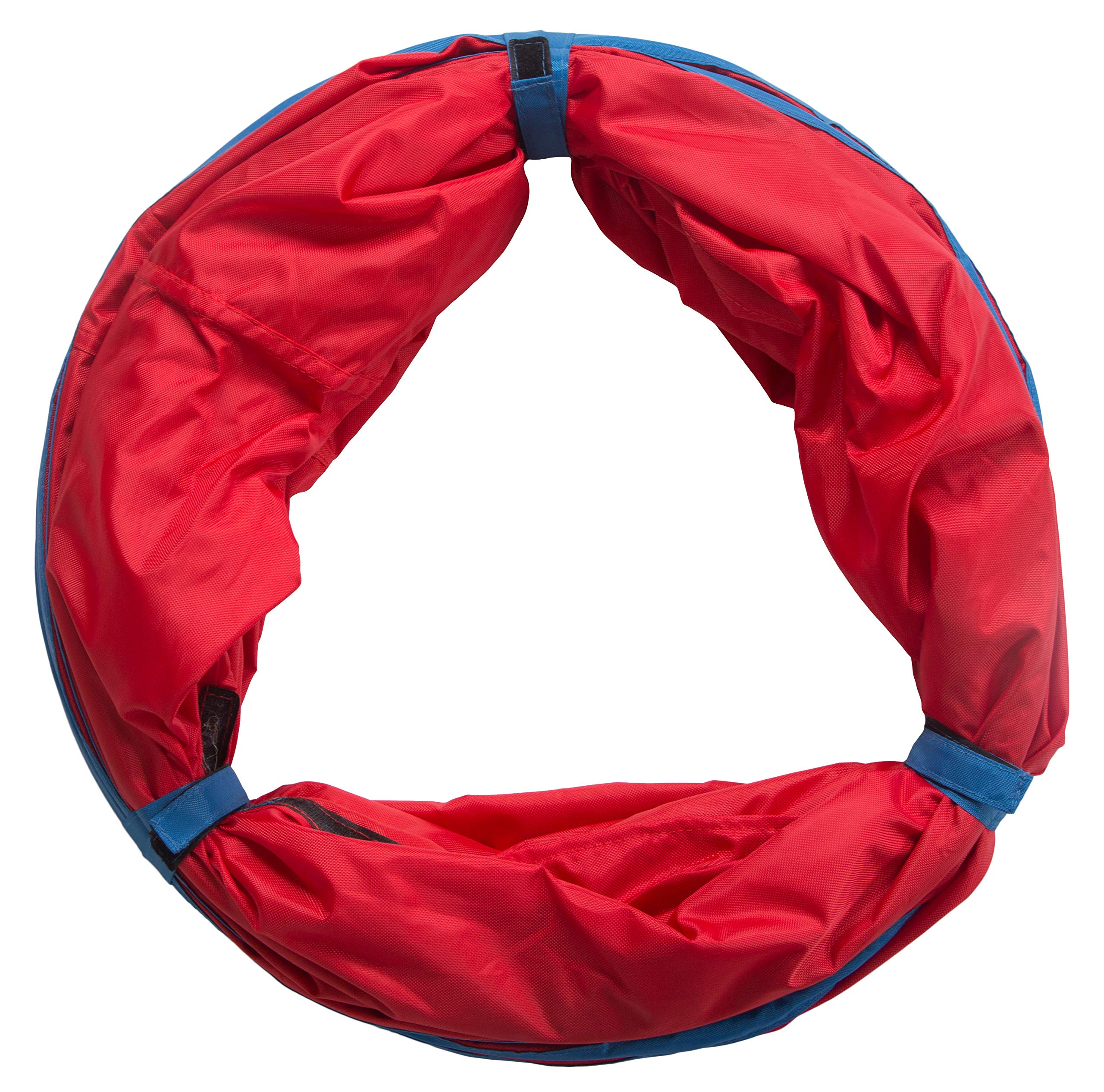 Pacific Play Tents 20510 Kids 6-Foot Institutional Crawl Play Tunnel, 6' X 19'' Diameter, Red/Blue