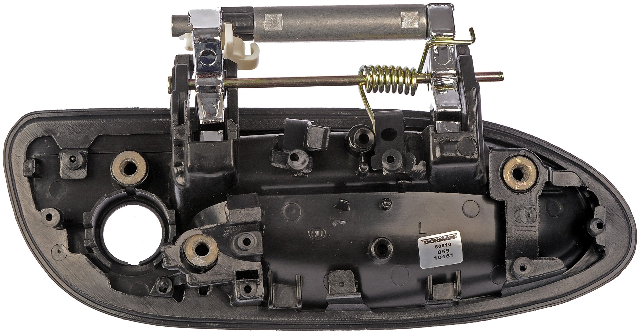 Dorman 80810 Front Driver Side Exterior Door Handle Compatible With Select Nissan Models, Black And Chrome