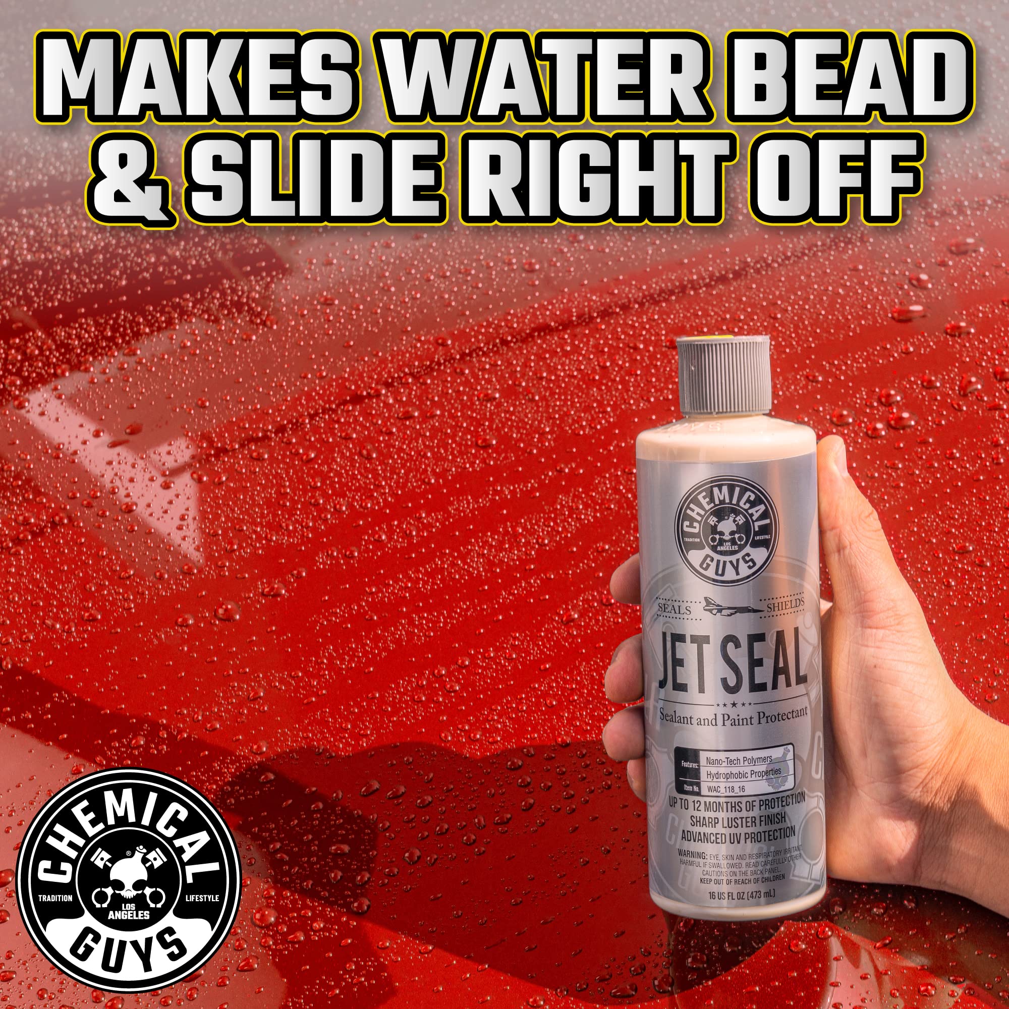 Chemical Guys Wac_118_16 Jetseal Anti-Corrosion Sealant And Paint Protectant, Safe For Cars, Trucks, Suvs, Motorcycles, Rvs & More, (16 Fl Oz), White
