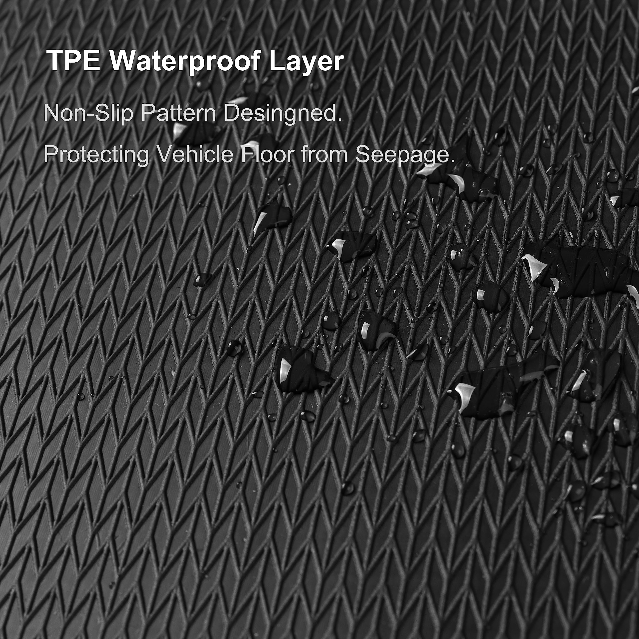 Wennebird Superior Carpet Front Row Floor Mats For 2024-2025 Tesla Model 3 (Highland), 0.6 Inch Thickness Rugs, Premium All Weat