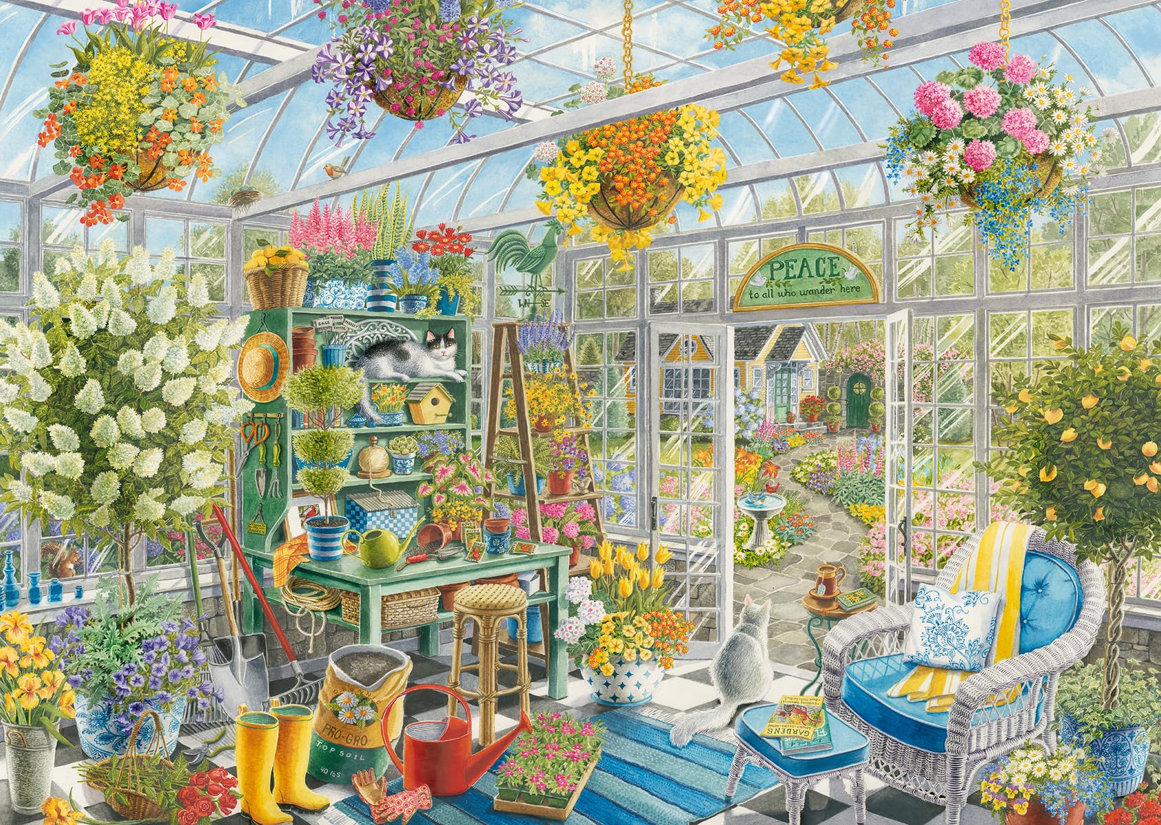 Ravensburger Greenhouse Heaven 300 Piece Large Format Jigsaw Puzzle For Adults - 16786 - Every Piece Is Unique, Softclick Techno