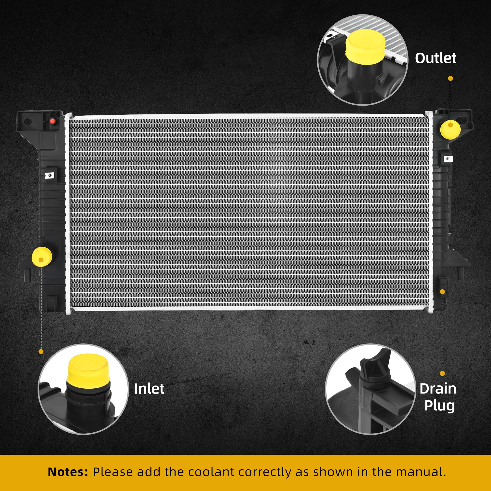 Dwvo Radiator Compatible With 2011 2012 2013 2014 Ford Expedition 2015 2016 2017 F-150 2015 2016 2017 Lincoln Navigator 3.5L 5.0