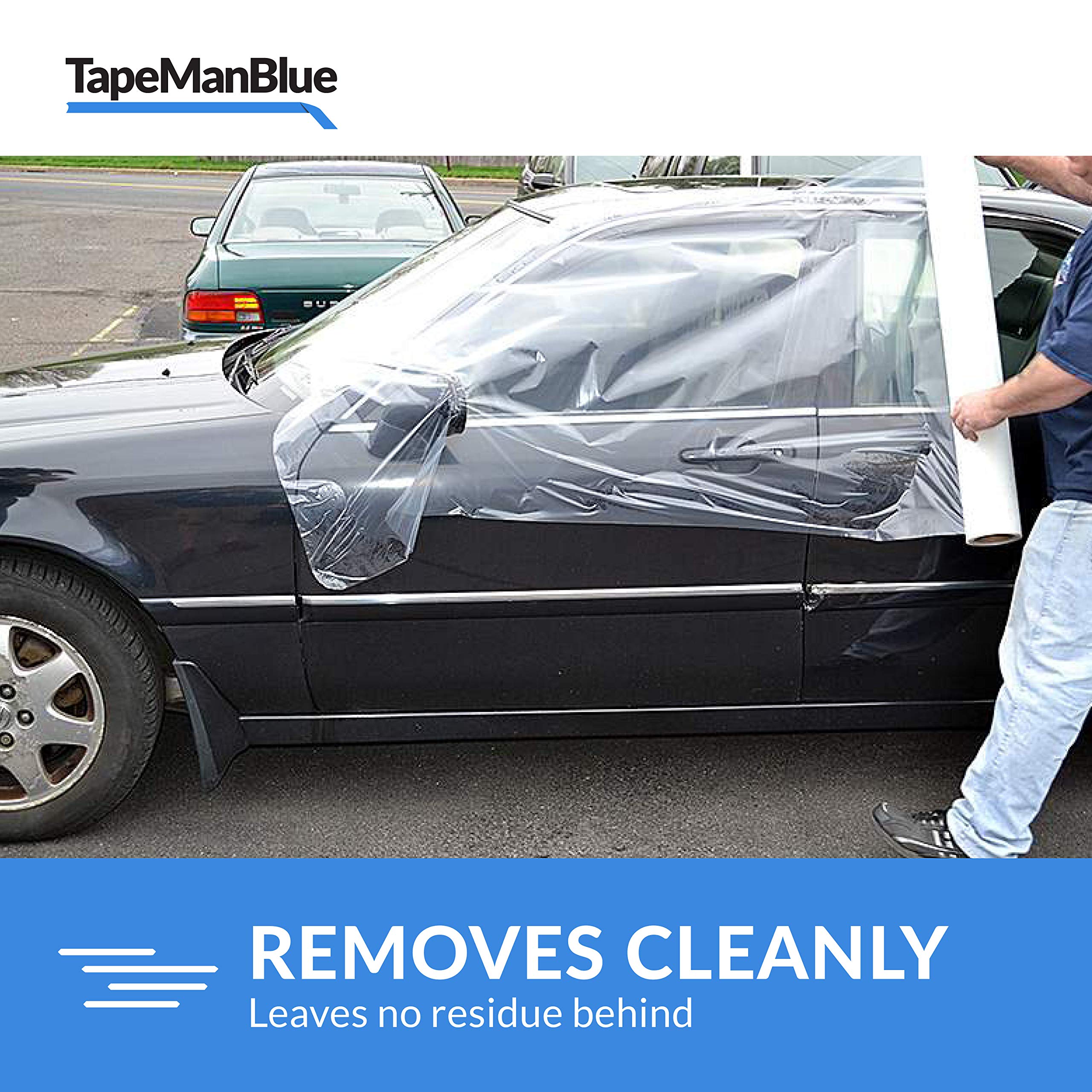 Tapemanblue Crash Wrap, 36 Inch X 200 Feet, Clear Collision Wrap For Cars