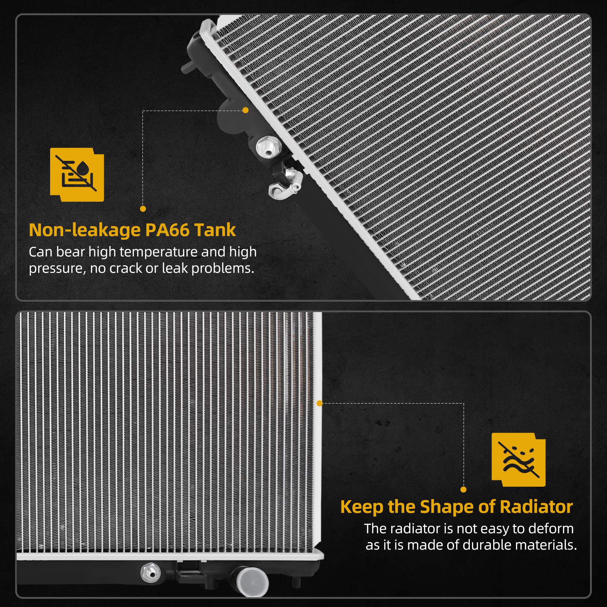 Dwvo Radiator Complete Radiator Compatible With 2003-2007 Murano S Se Sl 3.5L V6 At W/Oil Cooler