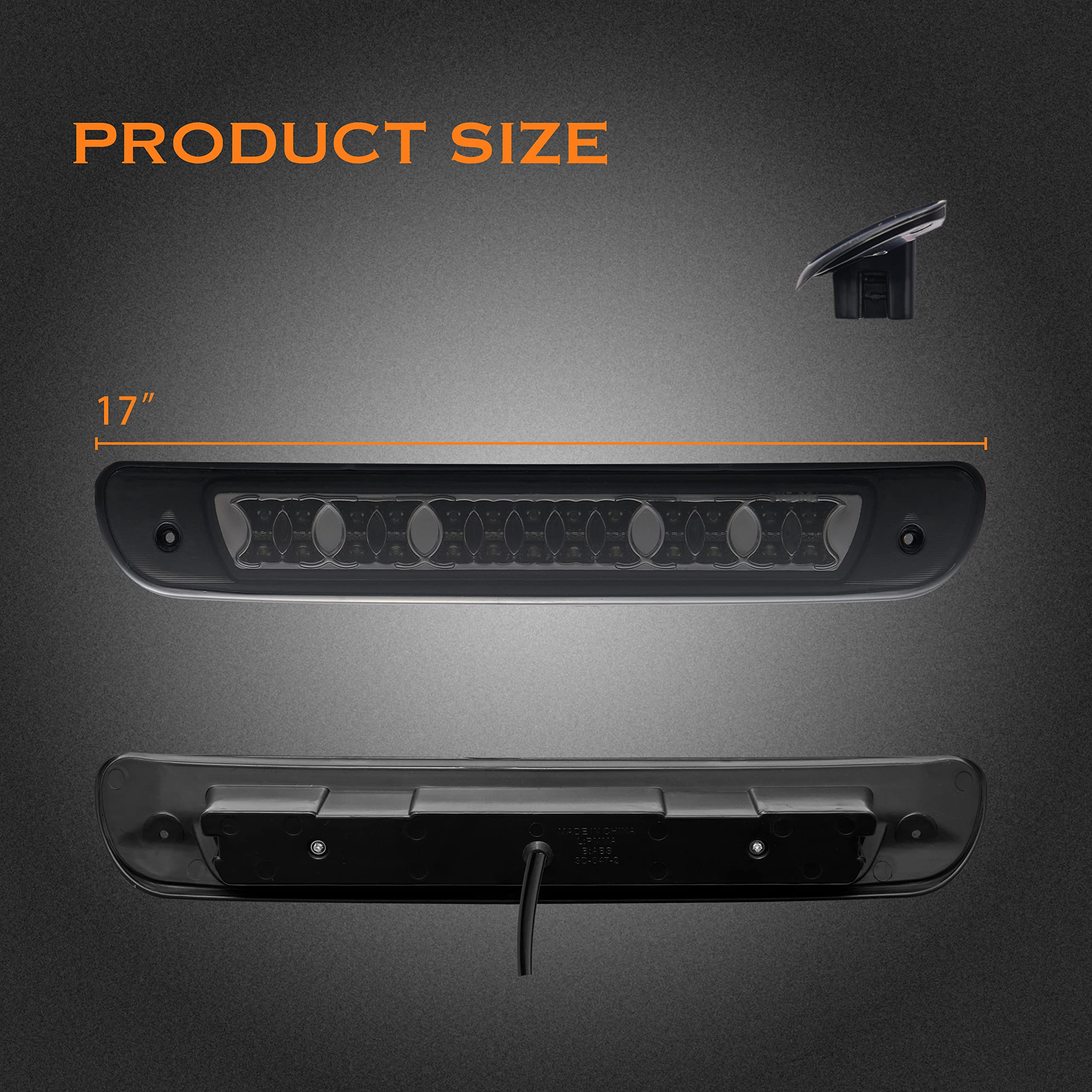 Cxdar Third 3Rd Brake Light, Led High Mount Stop Light Replacement For 2000 2001 2002 2003 2004 2005 2006 Toyota Tundra, Rear Ce